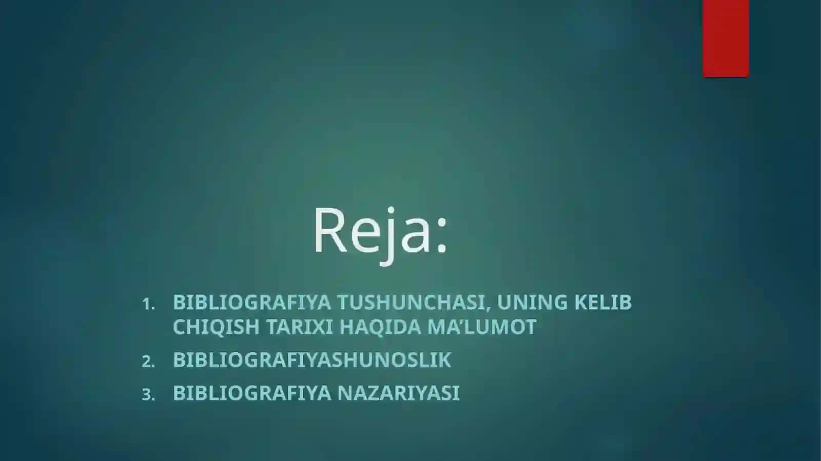 Tarixiy biblografiya vazifasi tarixiy fondlarni o'rganishda uning o'rni va axamyati. Tarixiy biblografiyani paydo bo’lishi va asosiy bosqichlari 2