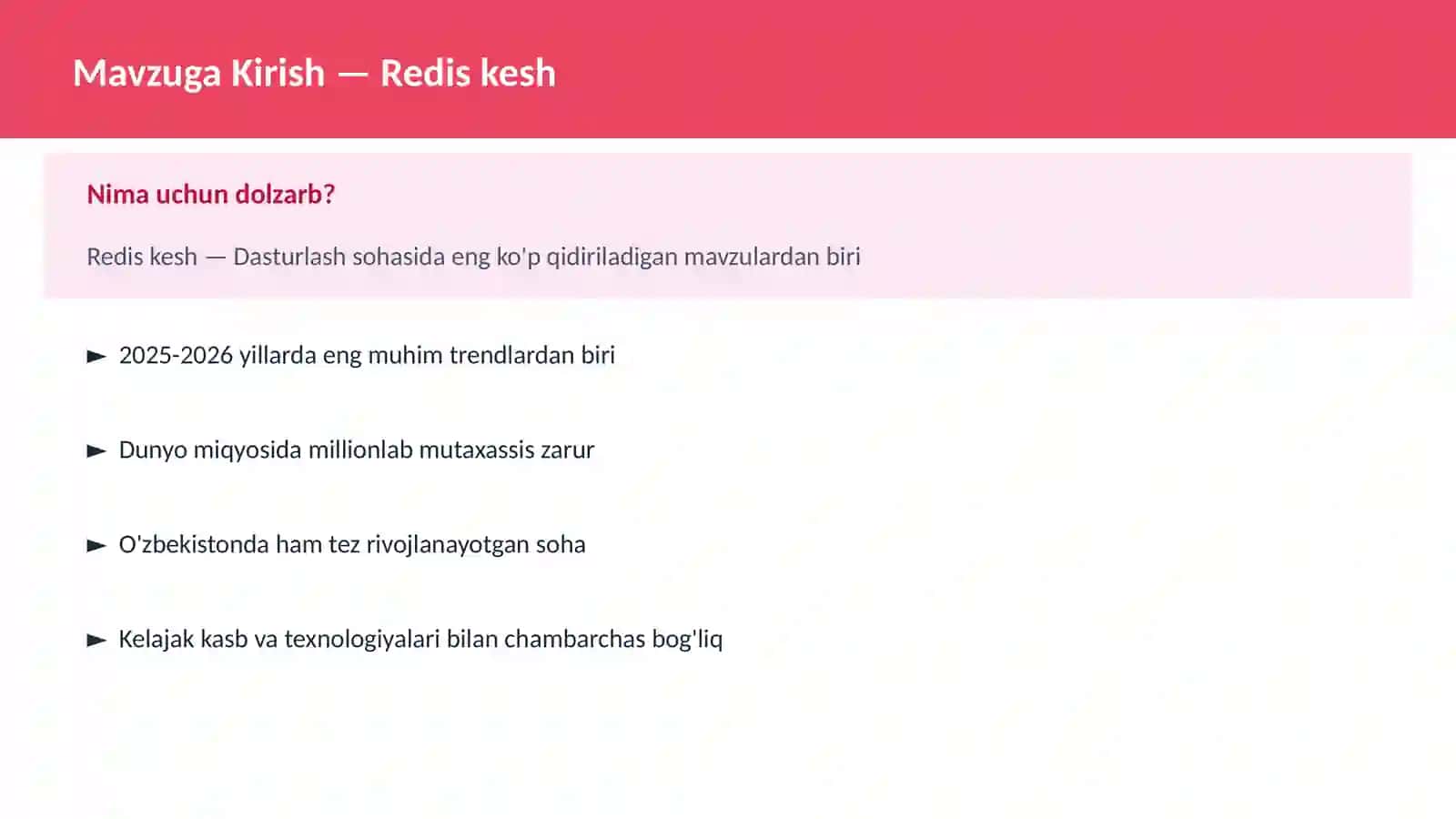 Redis kesh 2