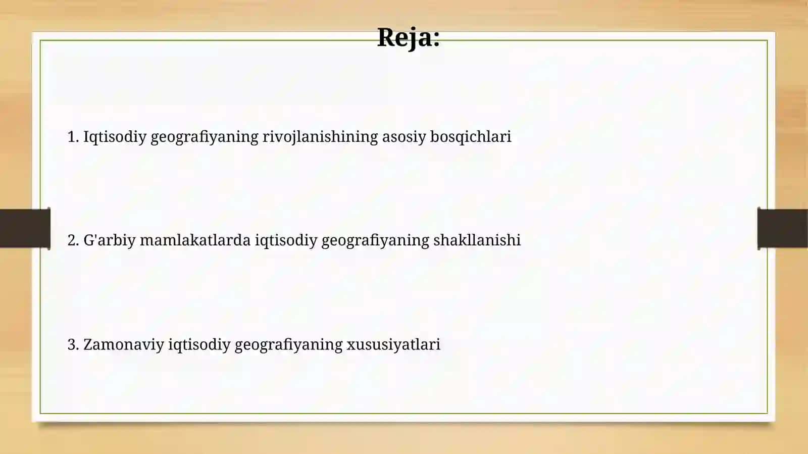 Iqtisodiy geografiyaning gʻarb mamlakatlarida rivojlanishi 2