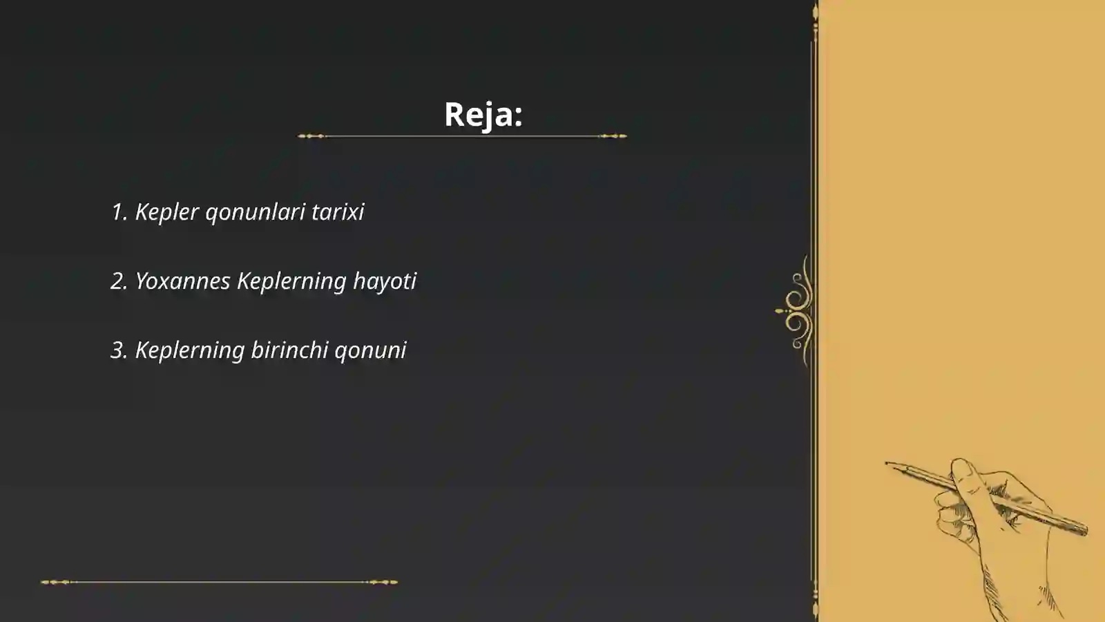 Kepler qonunlari 2