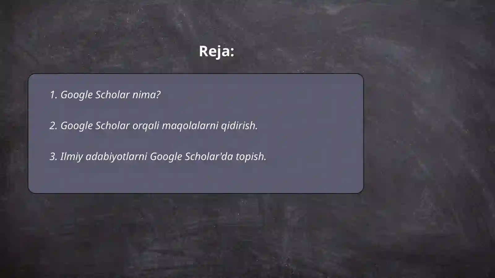 Google Scholar xizmati 2
