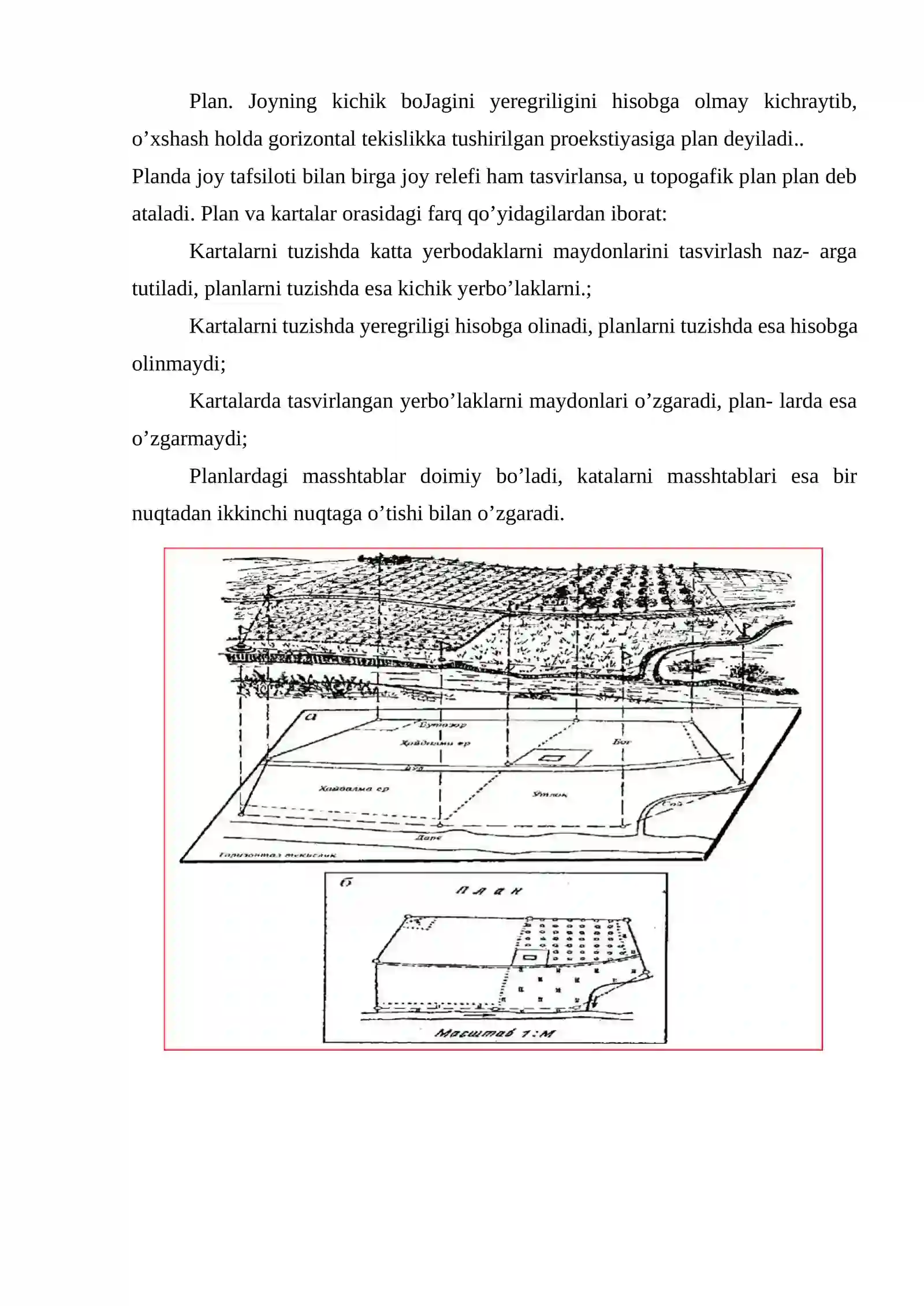 Topografik kartalar va planlar. Joy relefini topografik karta va planlarda tasvirlanishi 2