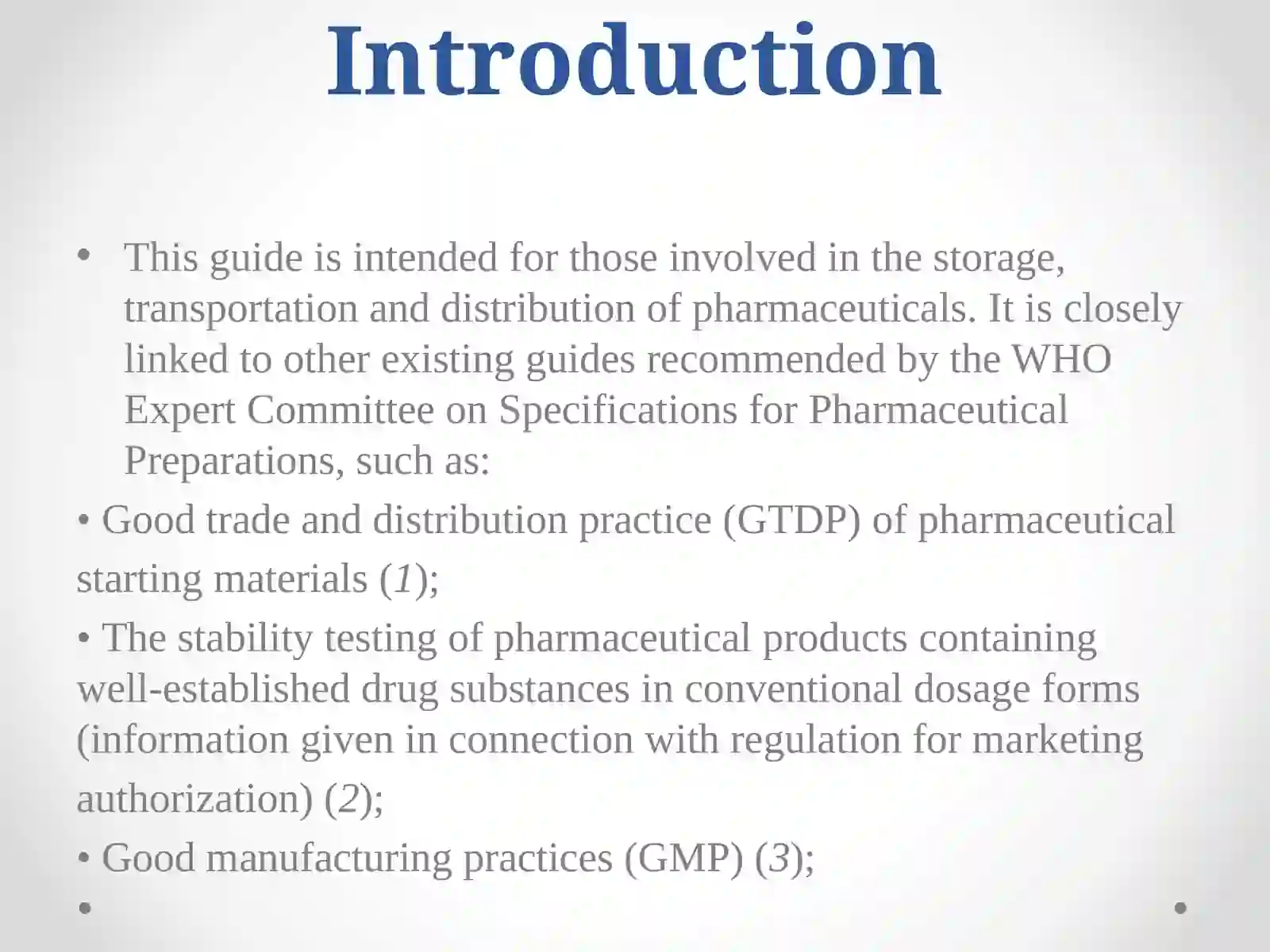 Guide to good storage practices for pharmaceuticals 2