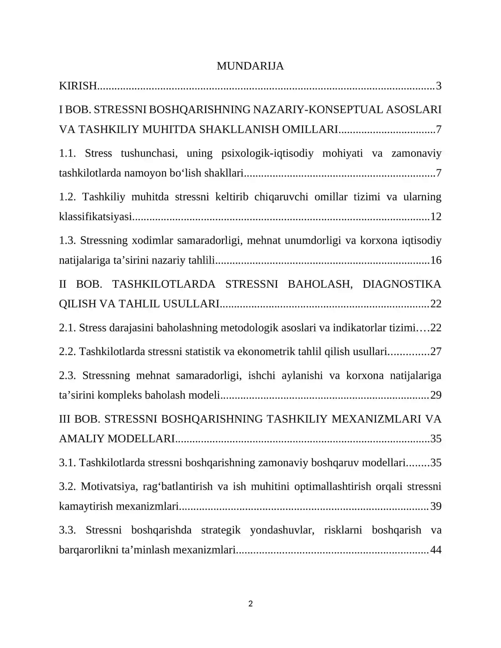 STRESSNI BOSHQARISHNING TASHKILIY USULLARI 2