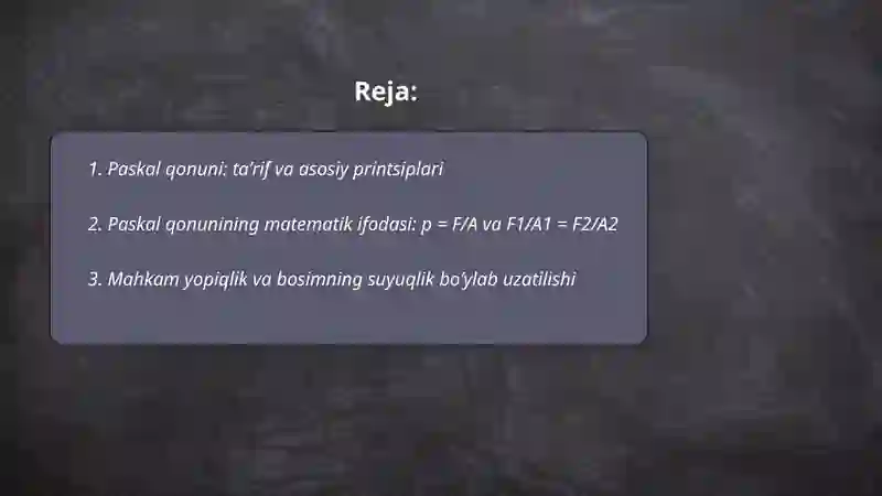 Paskal qonuni 2