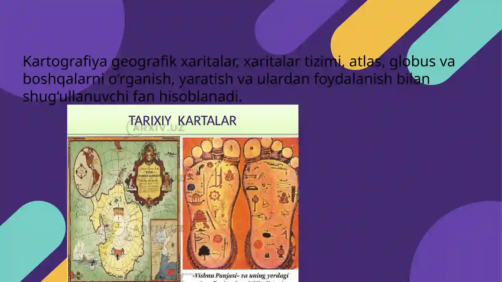 Tarixiy kartalar  turlari 2