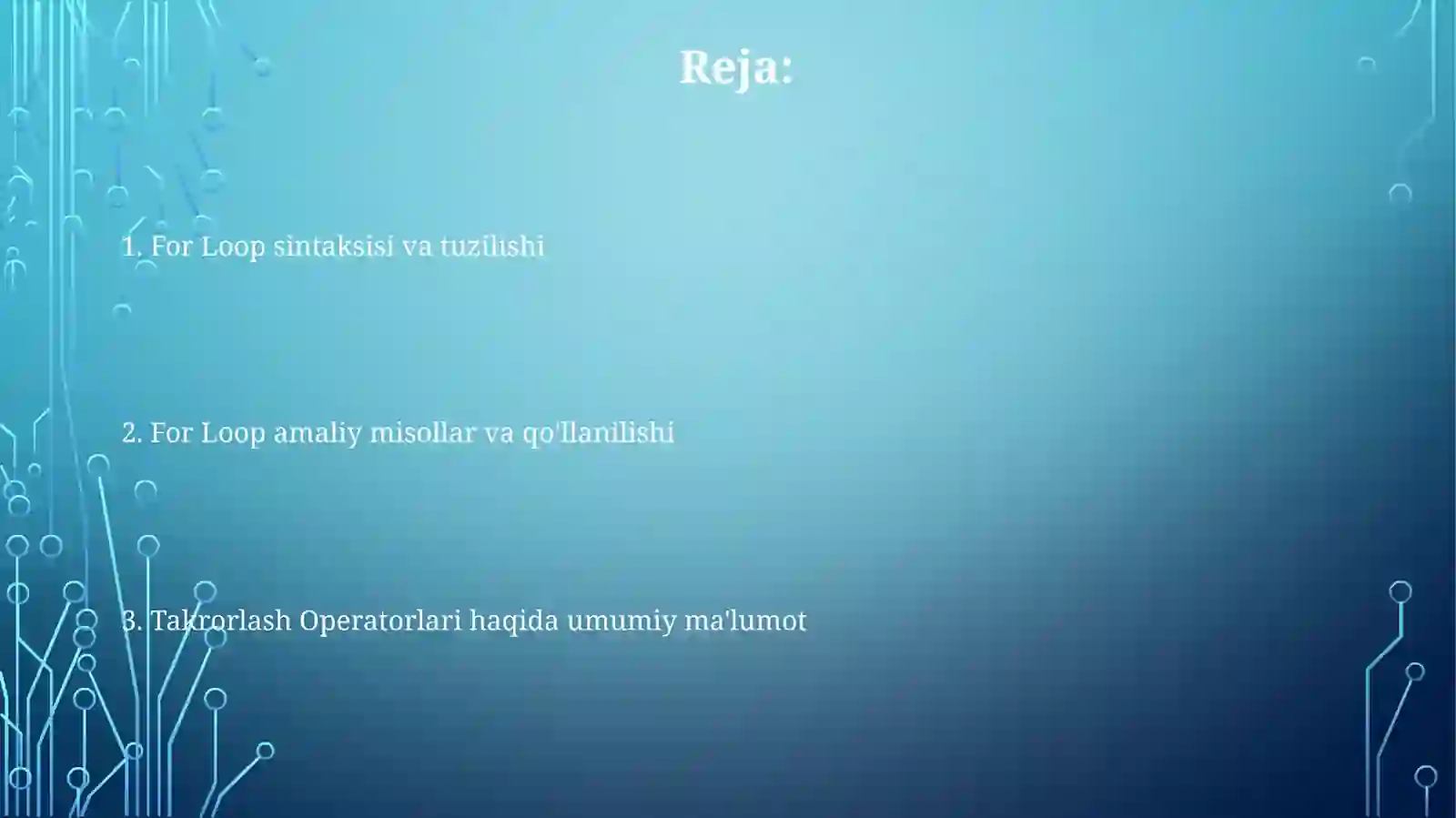 C++ datakrorlashoperatorlari.Fortakrorlashoperator 2