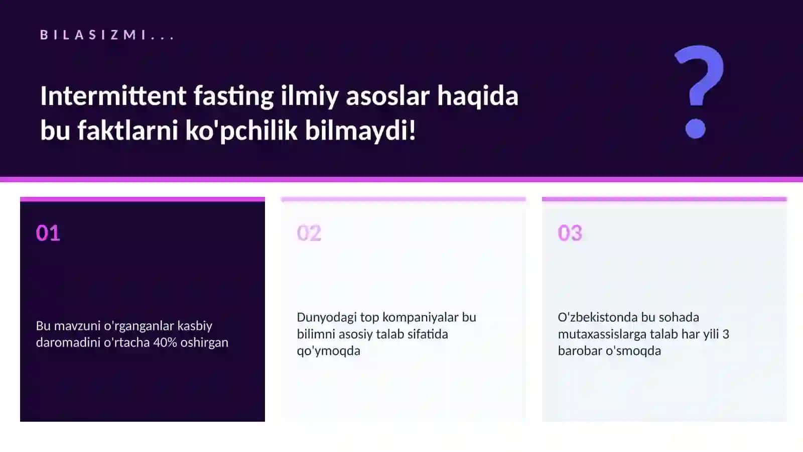 Intermittent fasting ilmiy asoslar 2