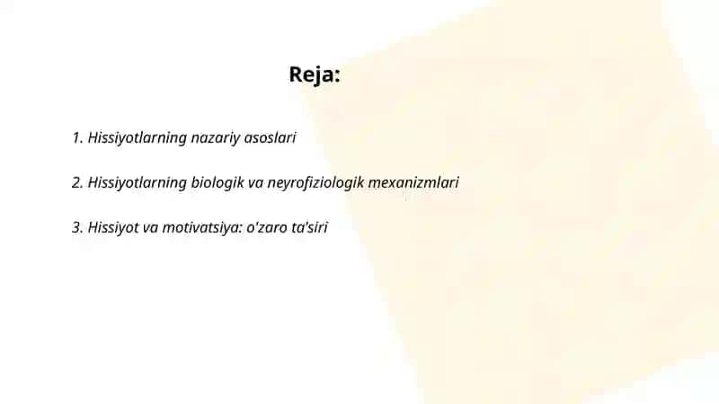 Hissiyot psixalogiyasi 2