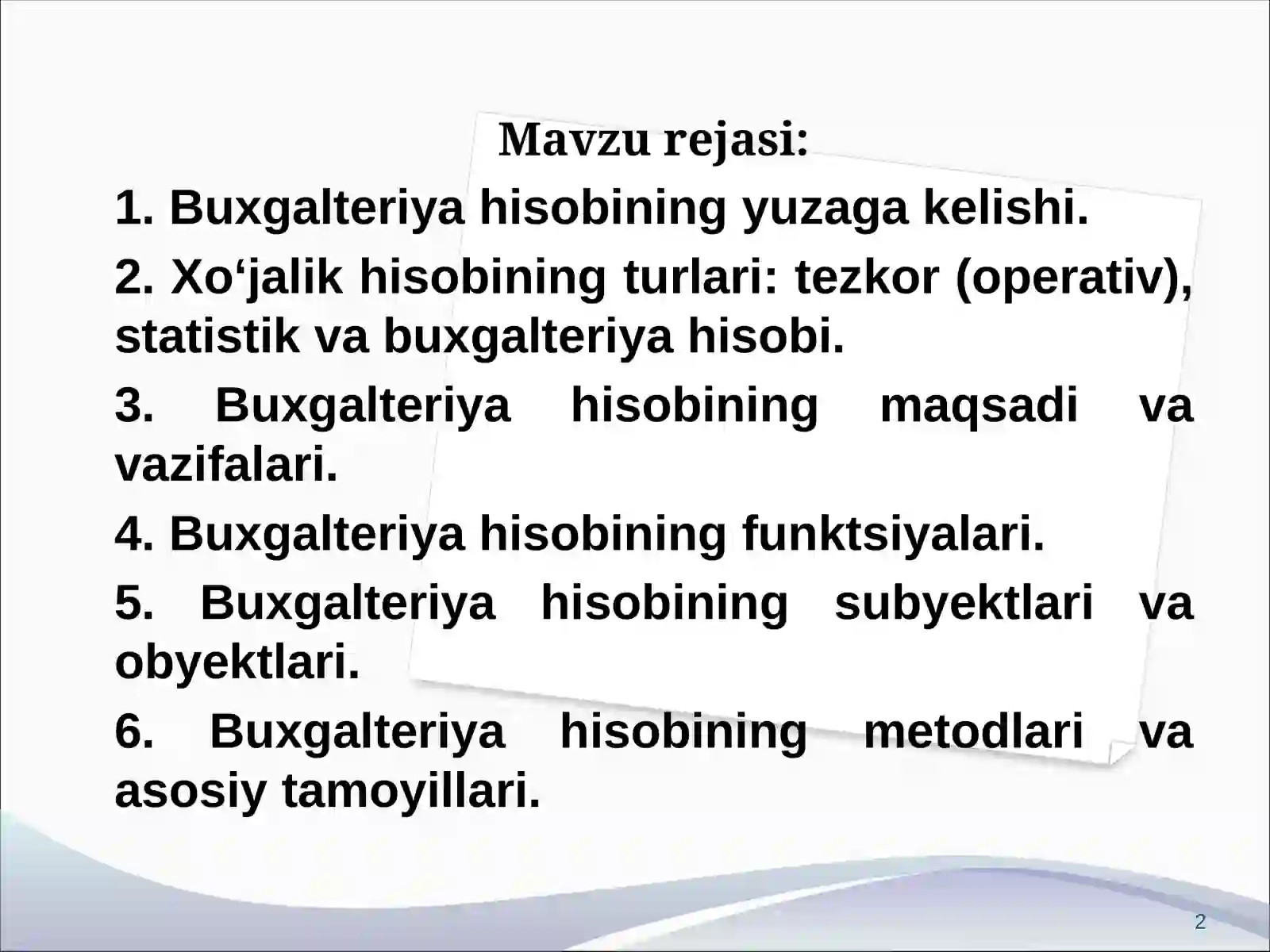 Buxgalteriya hisobining yuzaga kelishi 2