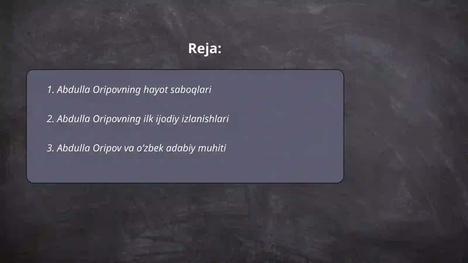 Abdulla Oripov hayoti va ijodi 2