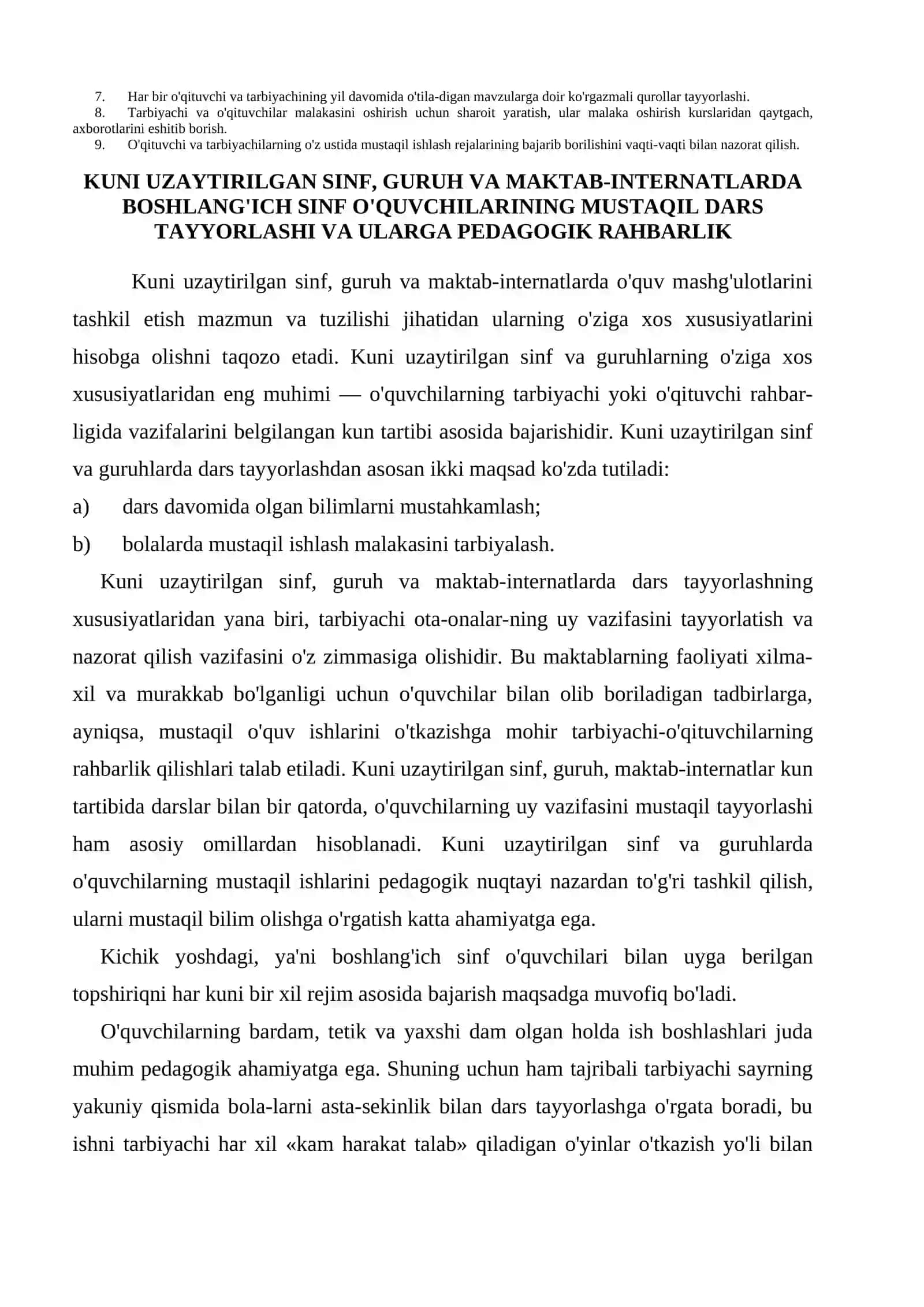 Sinf va guruhlar ishiga pedagogik rahbarlik qilish 2