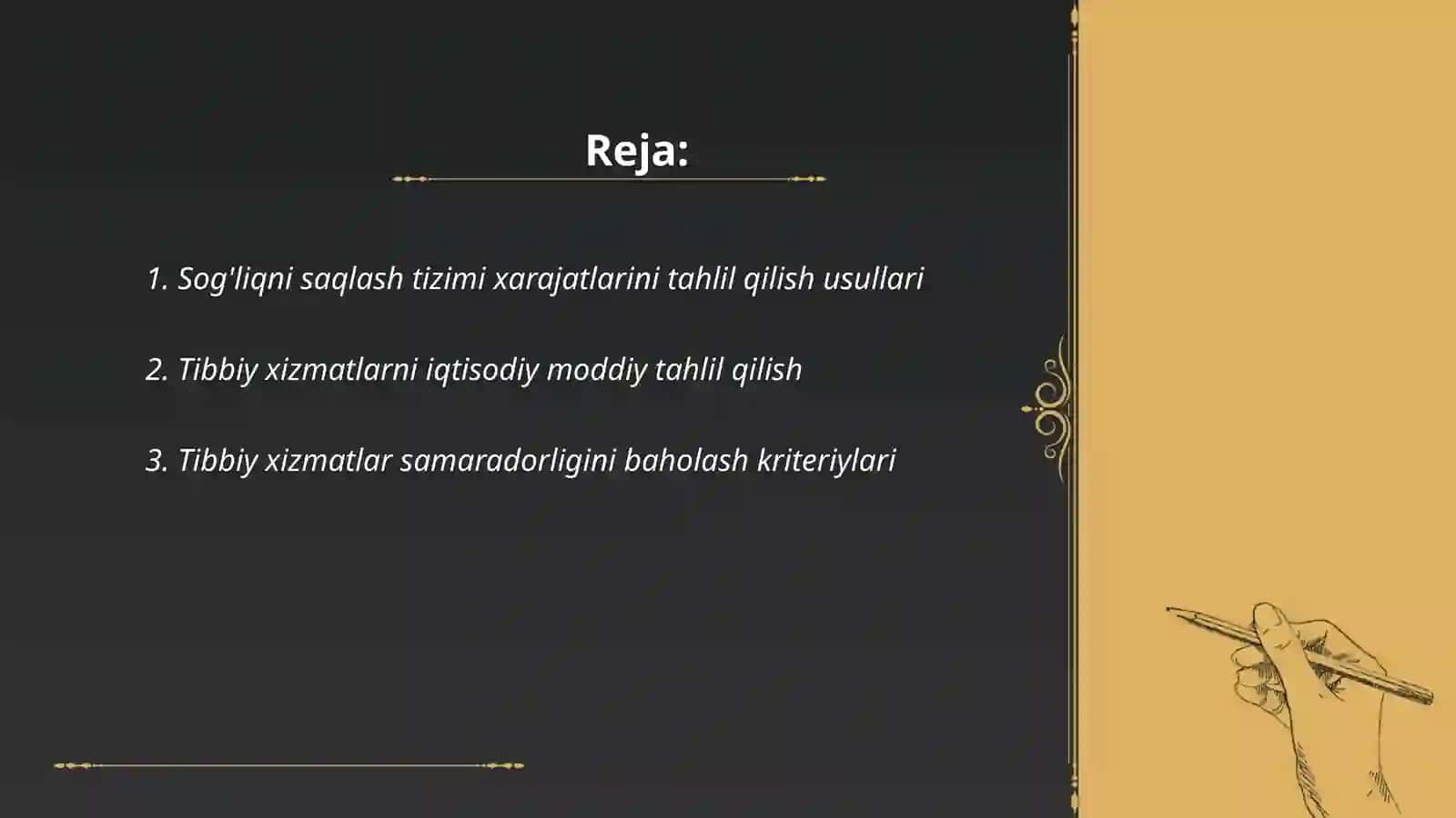 Tibbiy xizmatlarning iqtisodiy samaradorligini baholash usullari 2