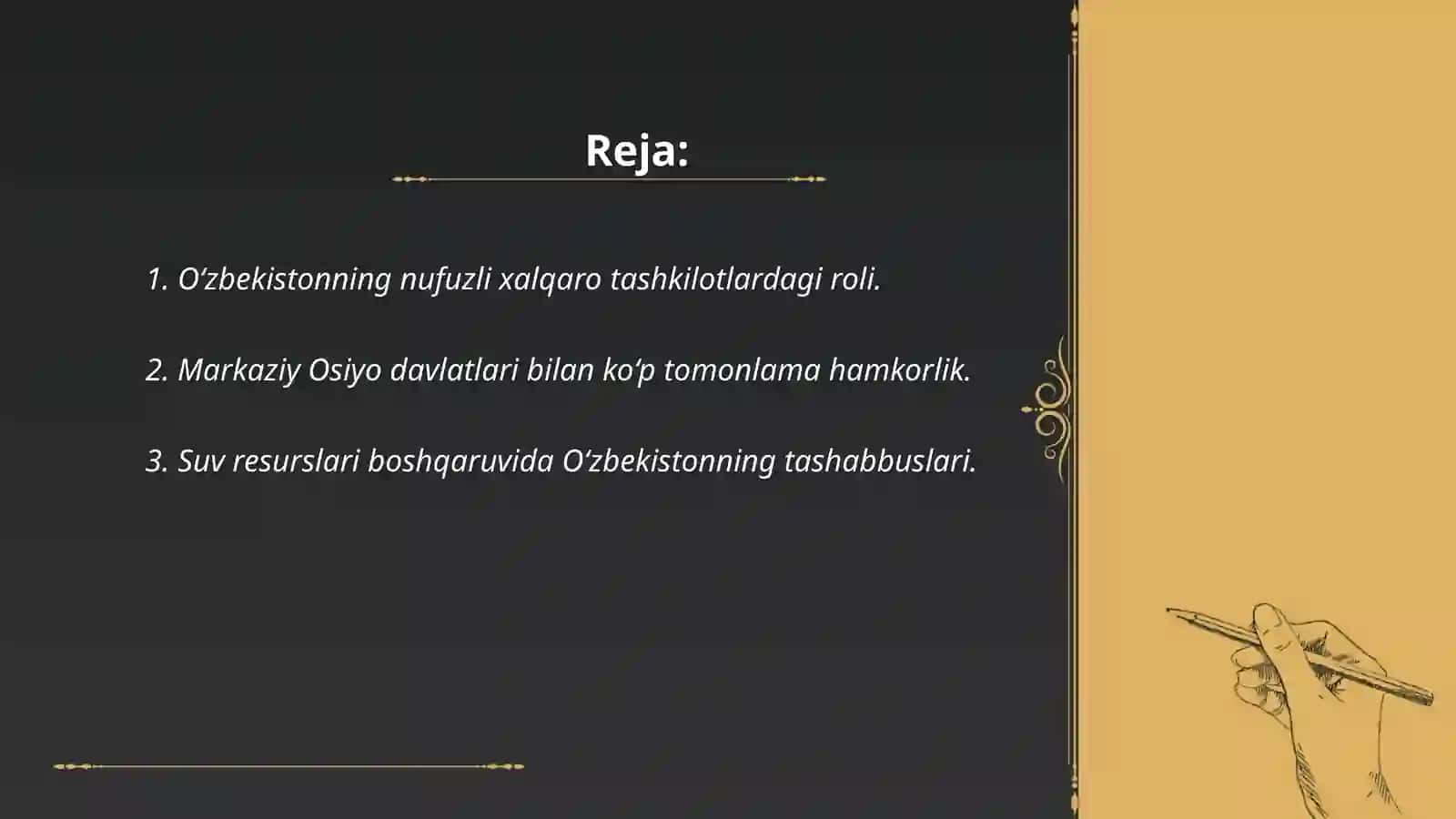 O‘zbekistonning Markaziy Osiyoda tinchlik va barqarorlikni ta’minlashdagi o‘rni 2