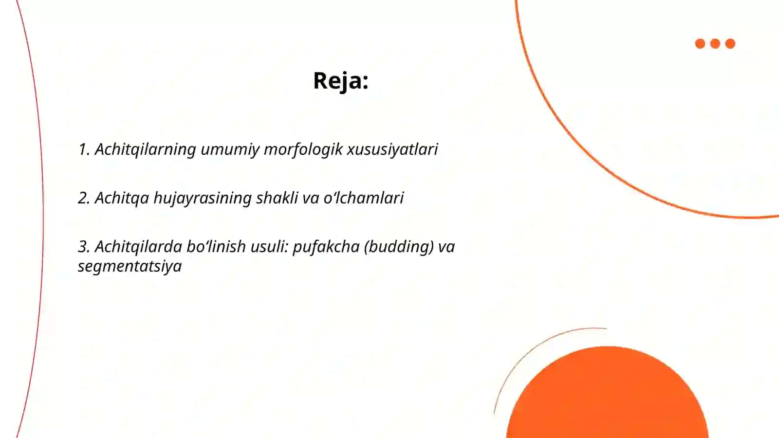 Achitqilarning morfologiyasini oʻrganish 2