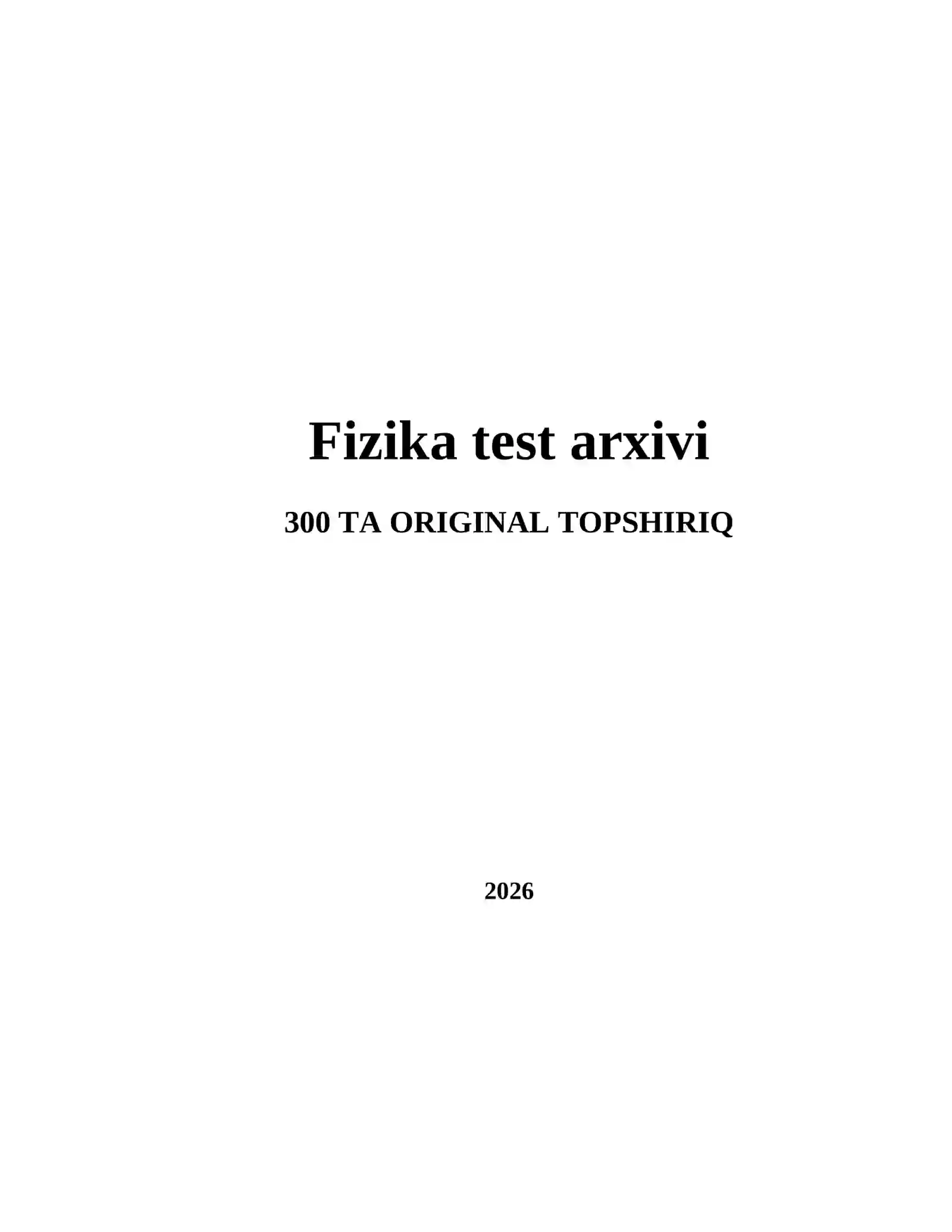 Fizika test arxivi 2