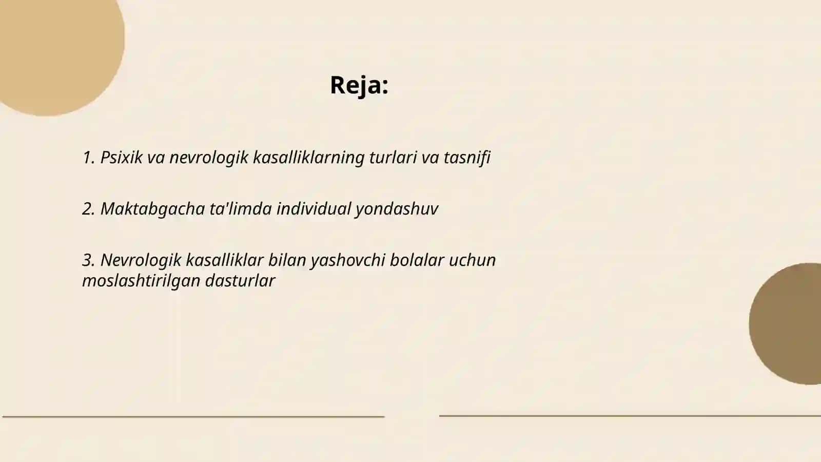 Psixik va nevrologik kasallikka chalingan bolalarda maktabgacha va umumiy o'rta ta'limni tashkil etish 2