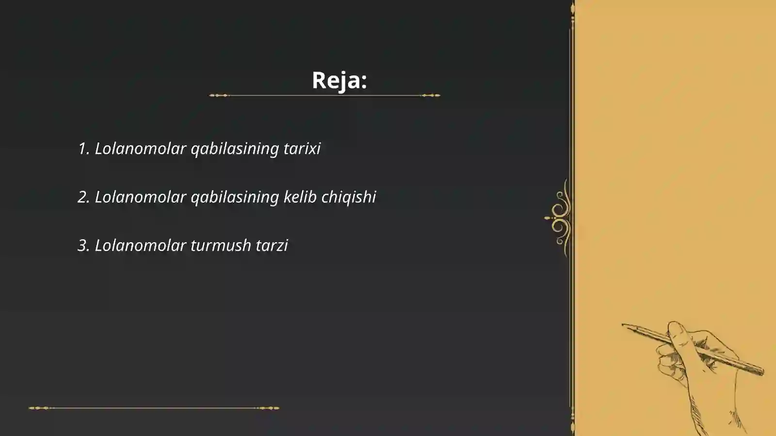 Lolanomolar qabilasi 2