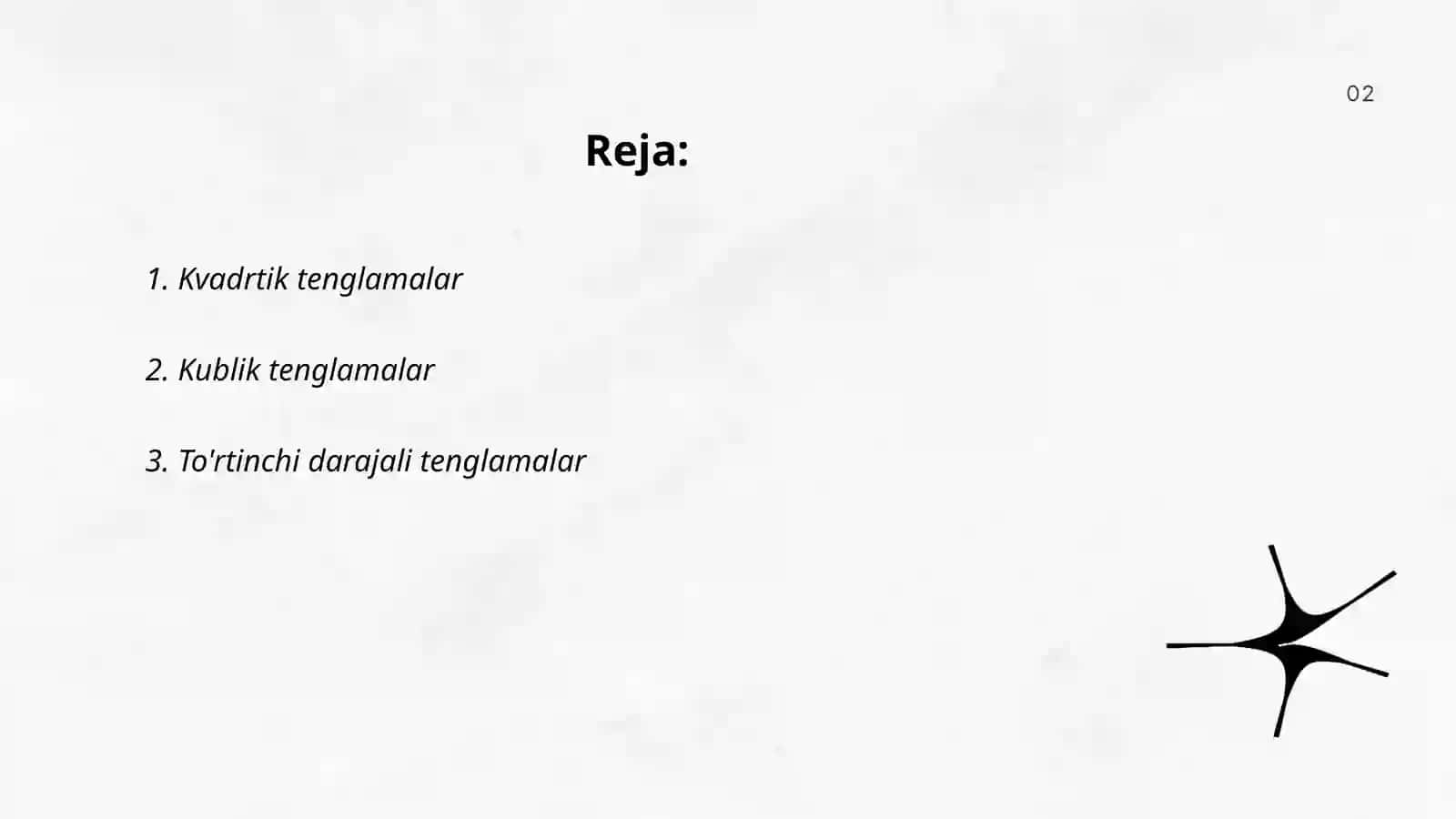 Algebraik tenglamalarning haqiqiy ildiizlarini ajratish 2