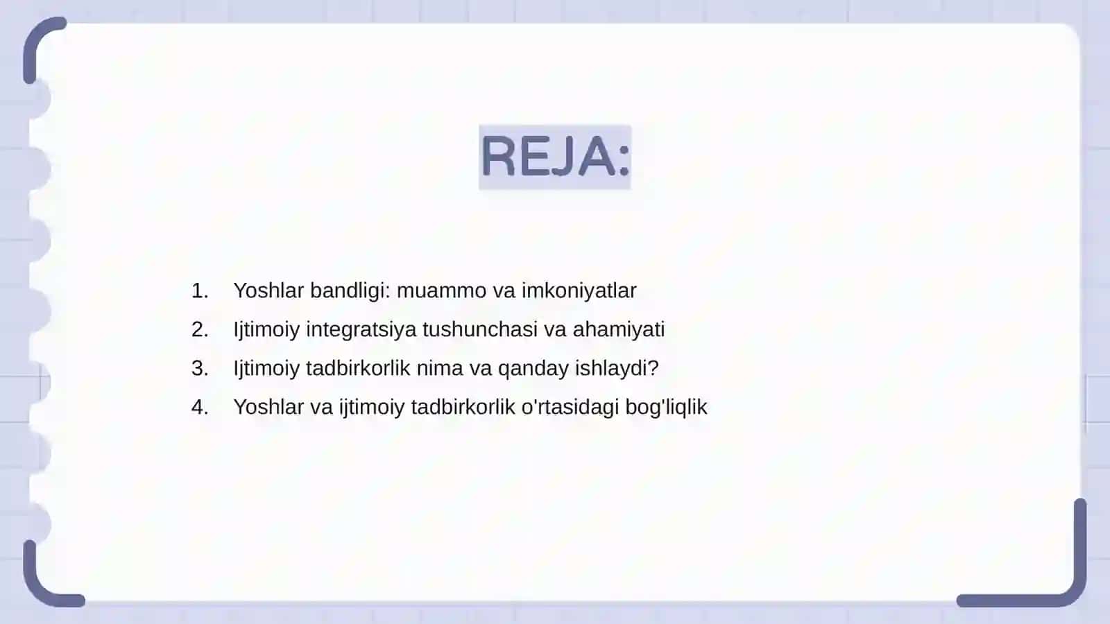 Yoshlar bandligi va ijtimoiy integratsiyani kuchaytirishda ijtimoiy tadbirkorlik 2