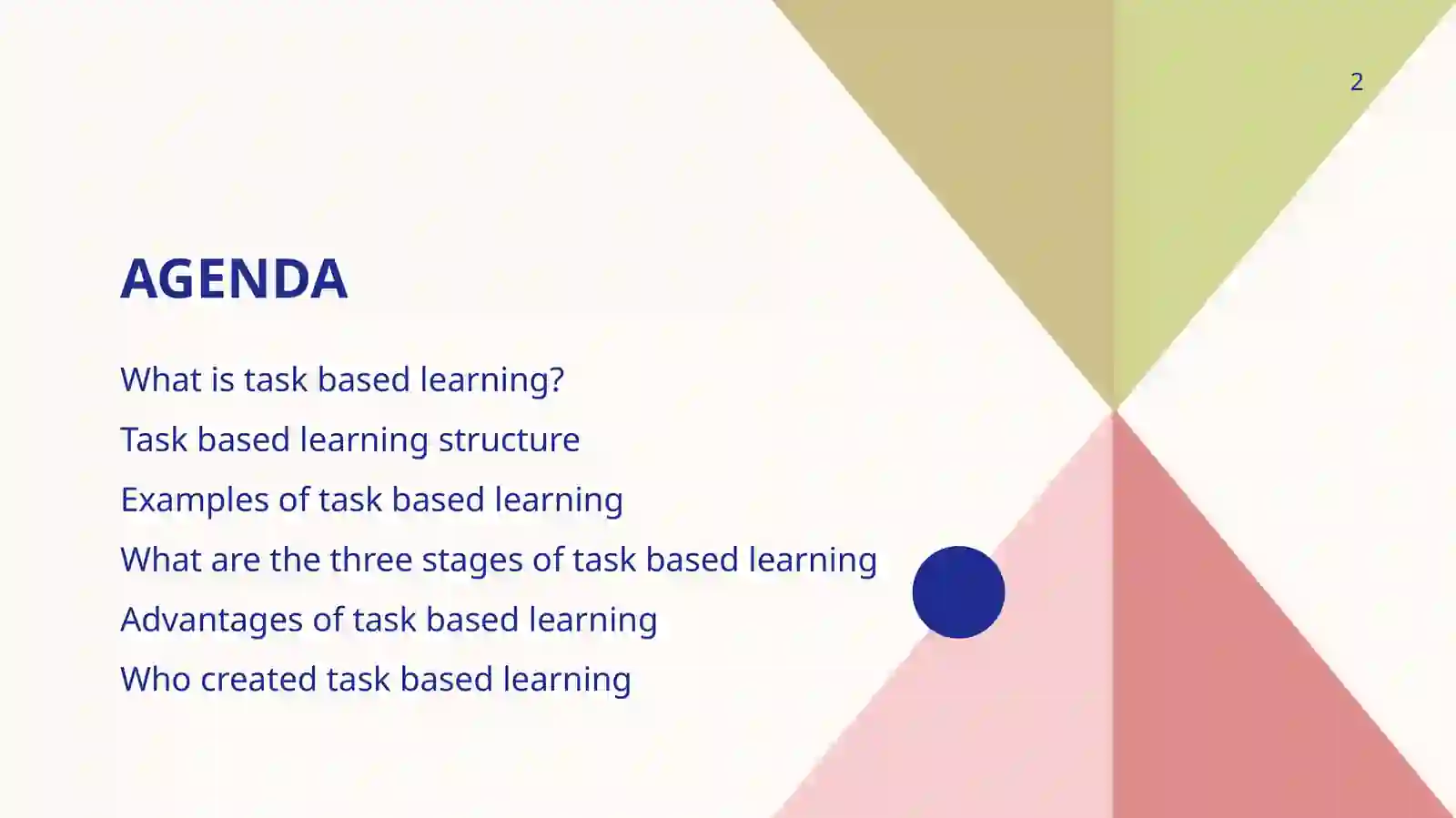 Task based learning 2