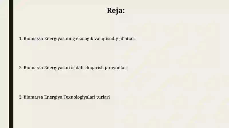 Biomassa Energiya Texnologiyalari 2
