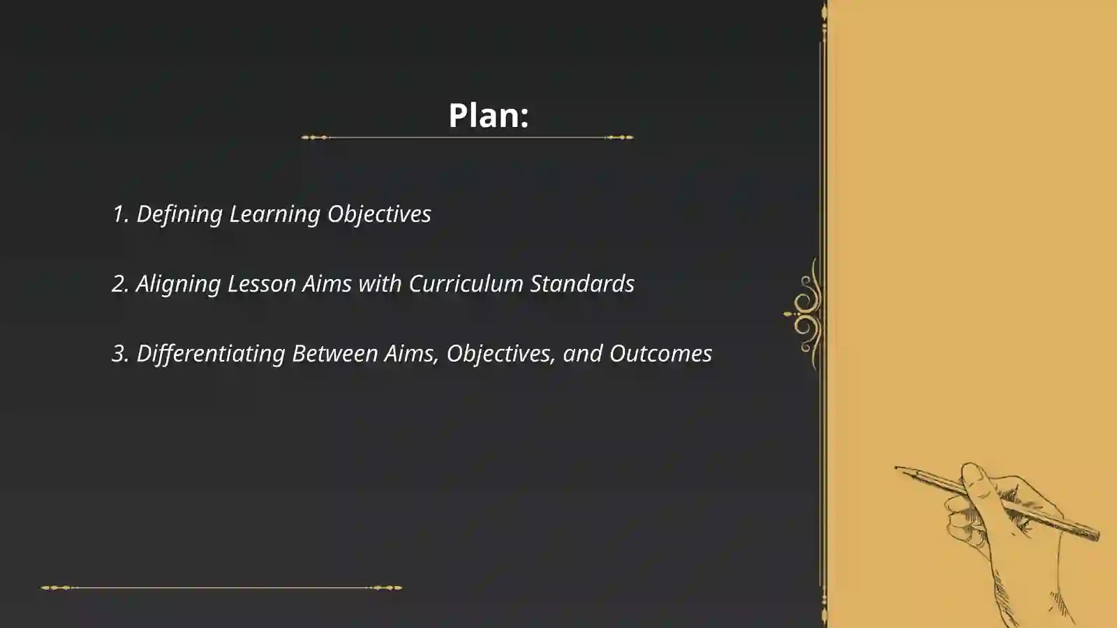 Lesson planning: aims, objectives and learning outcomes 2