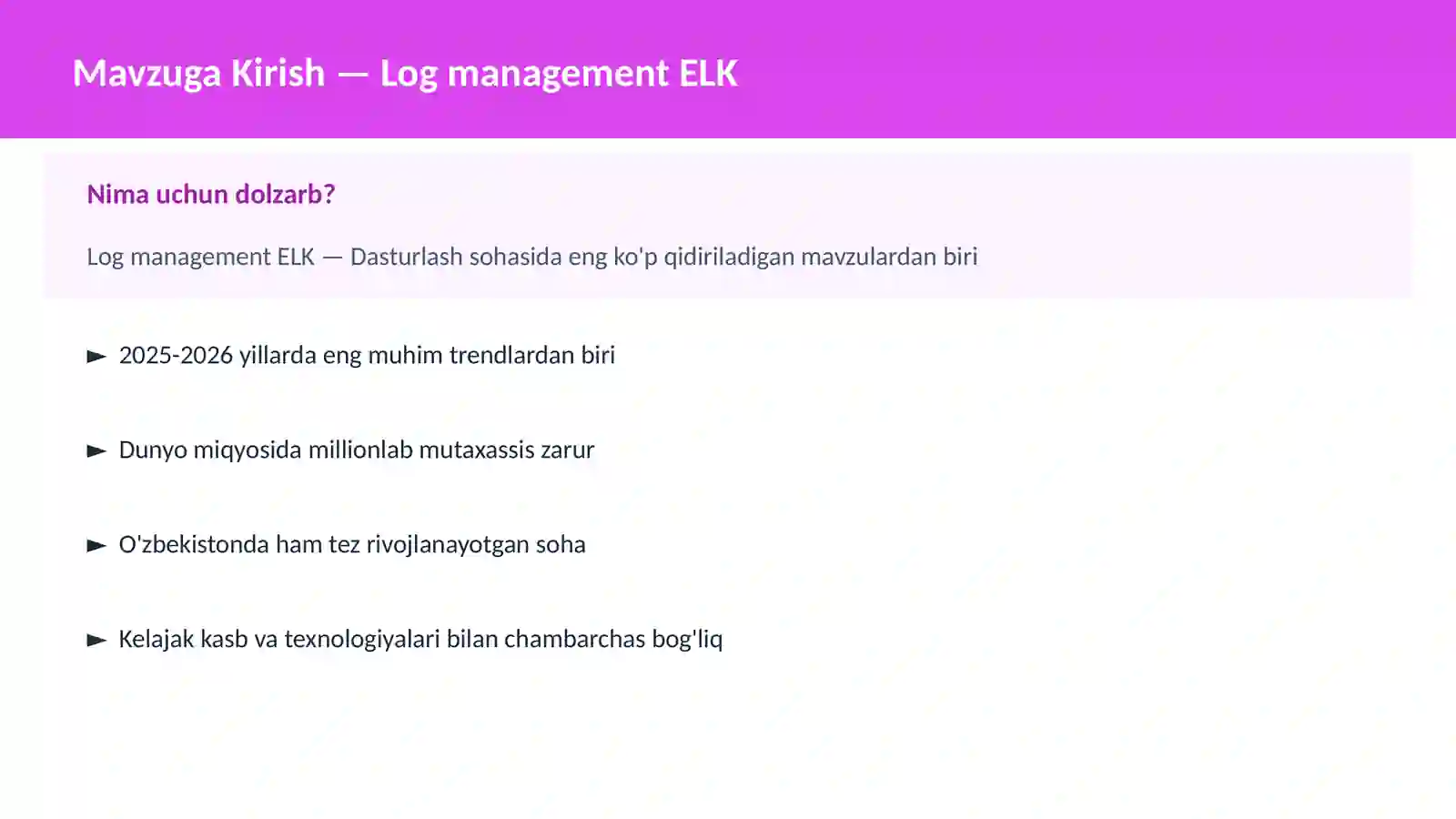 Log management ELK 2