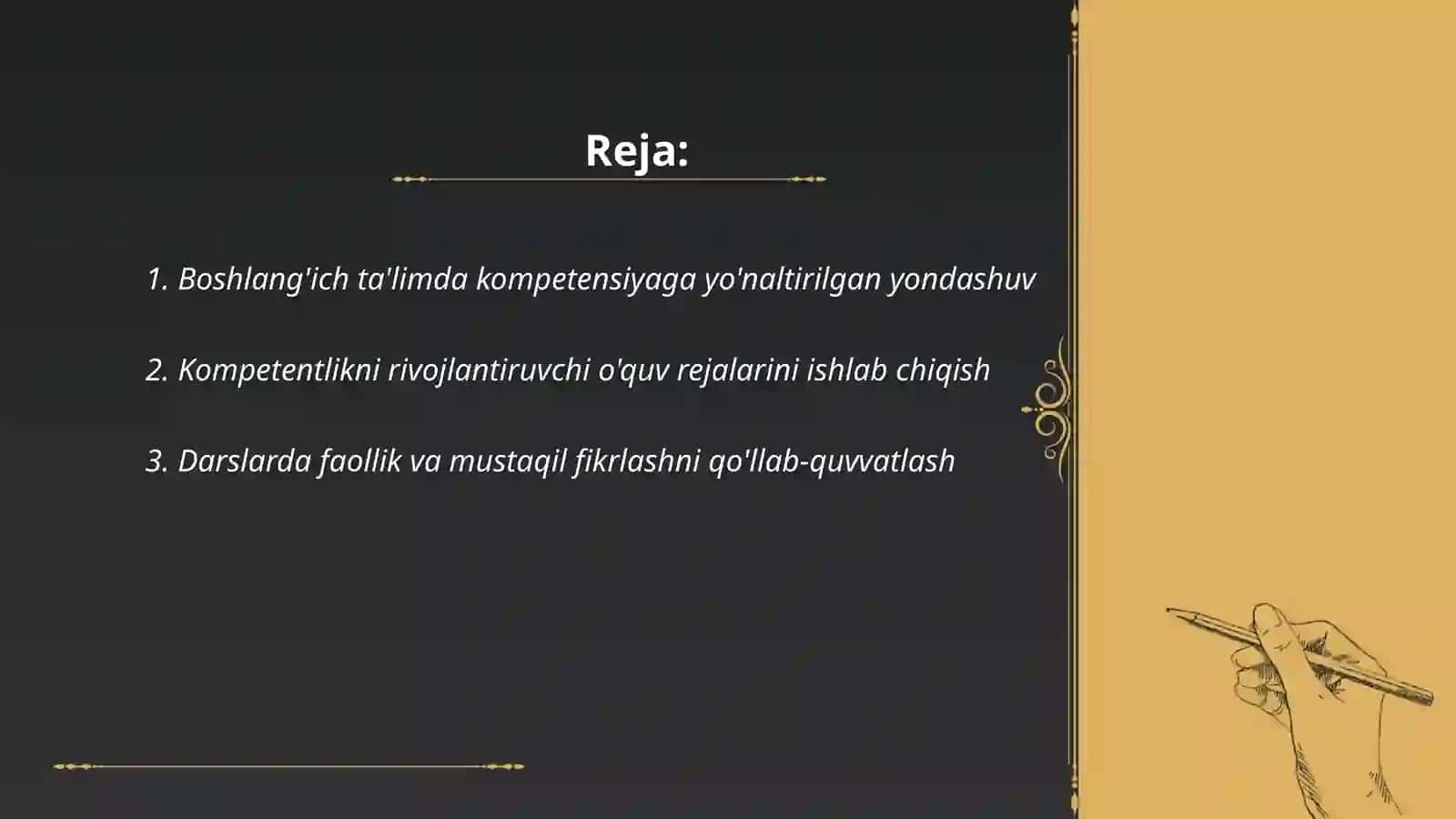 Boshlang'ich zamonaviy maktabda kompitentli-yo'naltirilgan dars 2