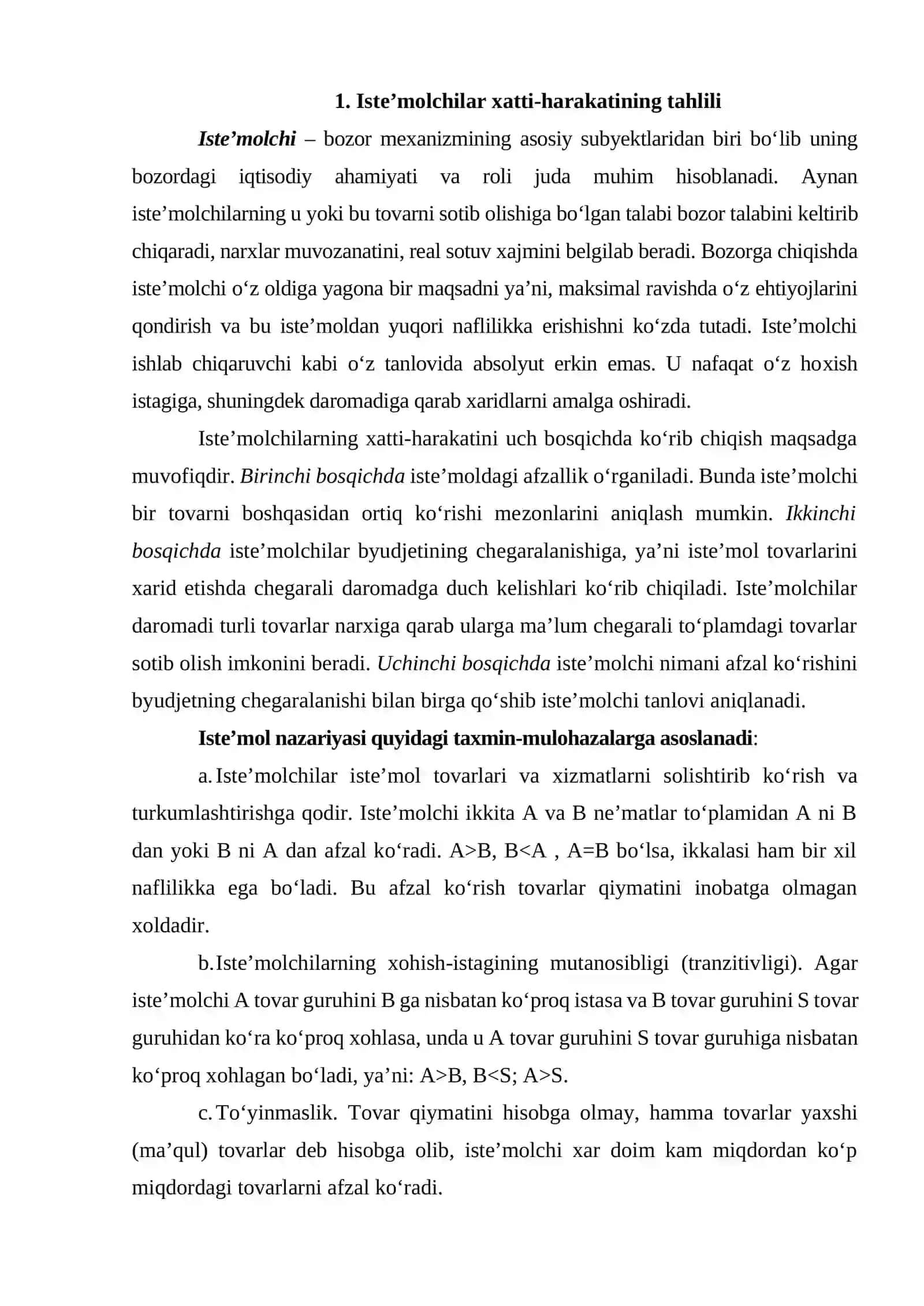 Iste’molchilarning bozordagi xatti-harakati 2