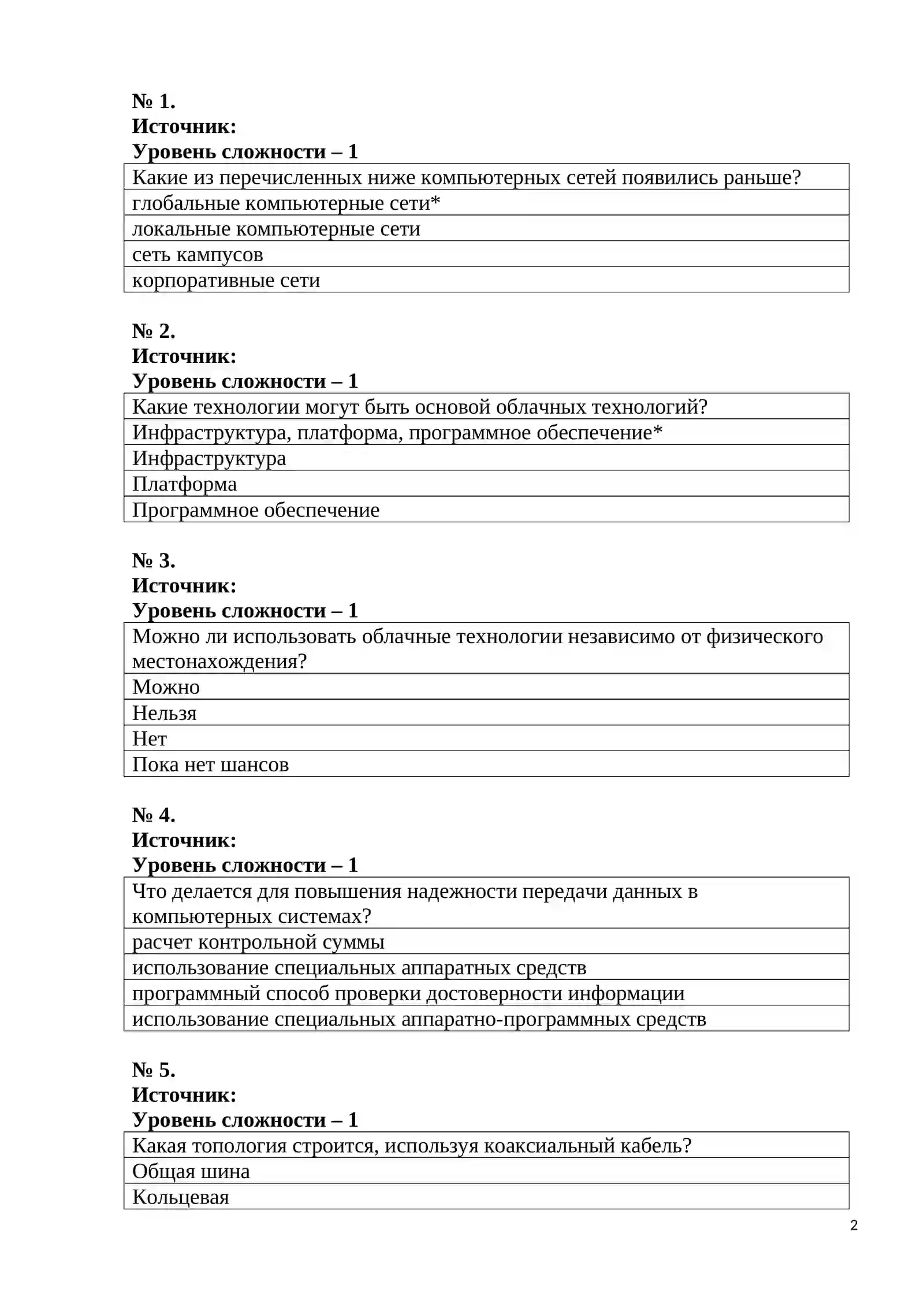 Компьютерные сети 2