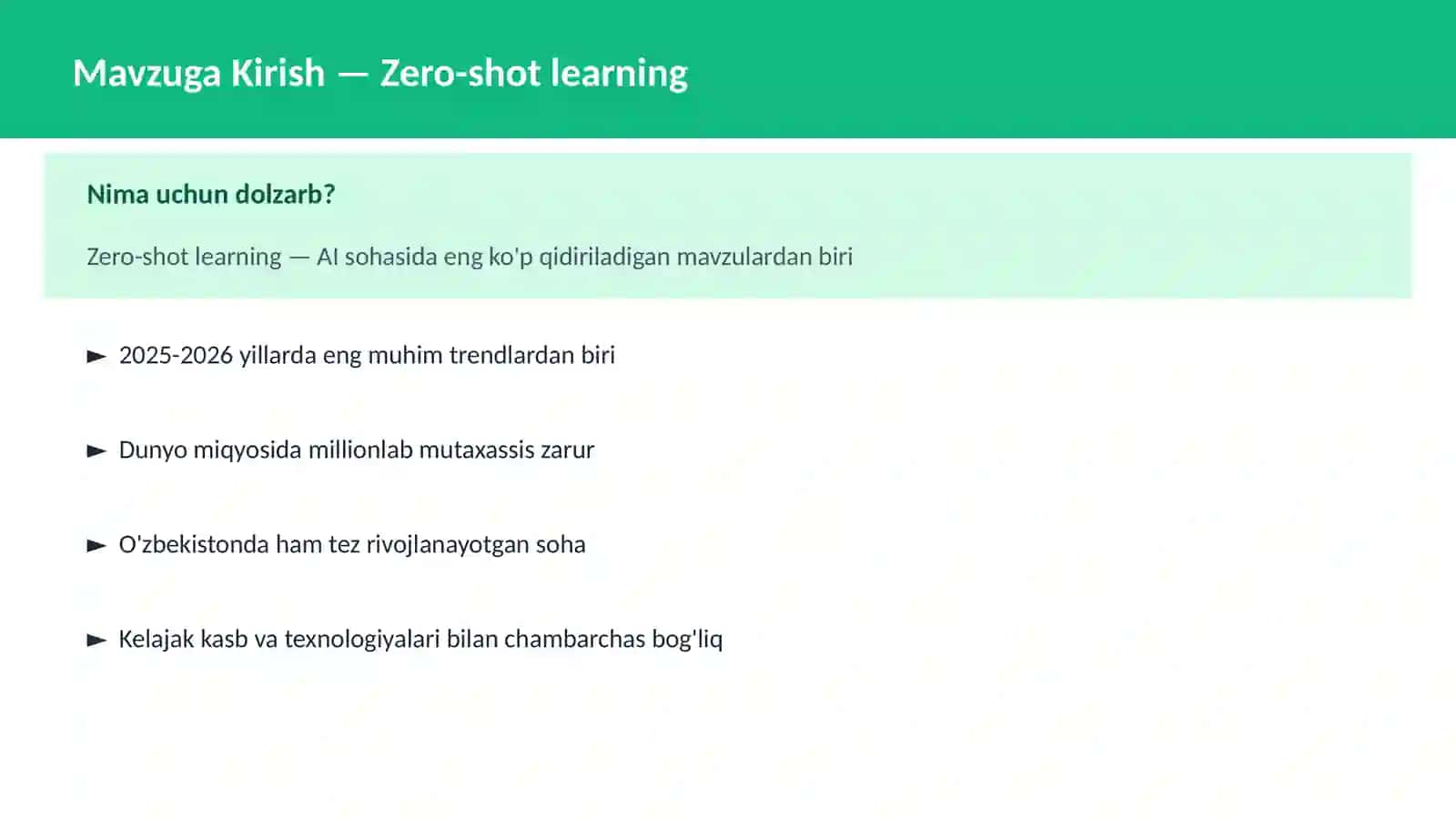 Zero-shot learning 2