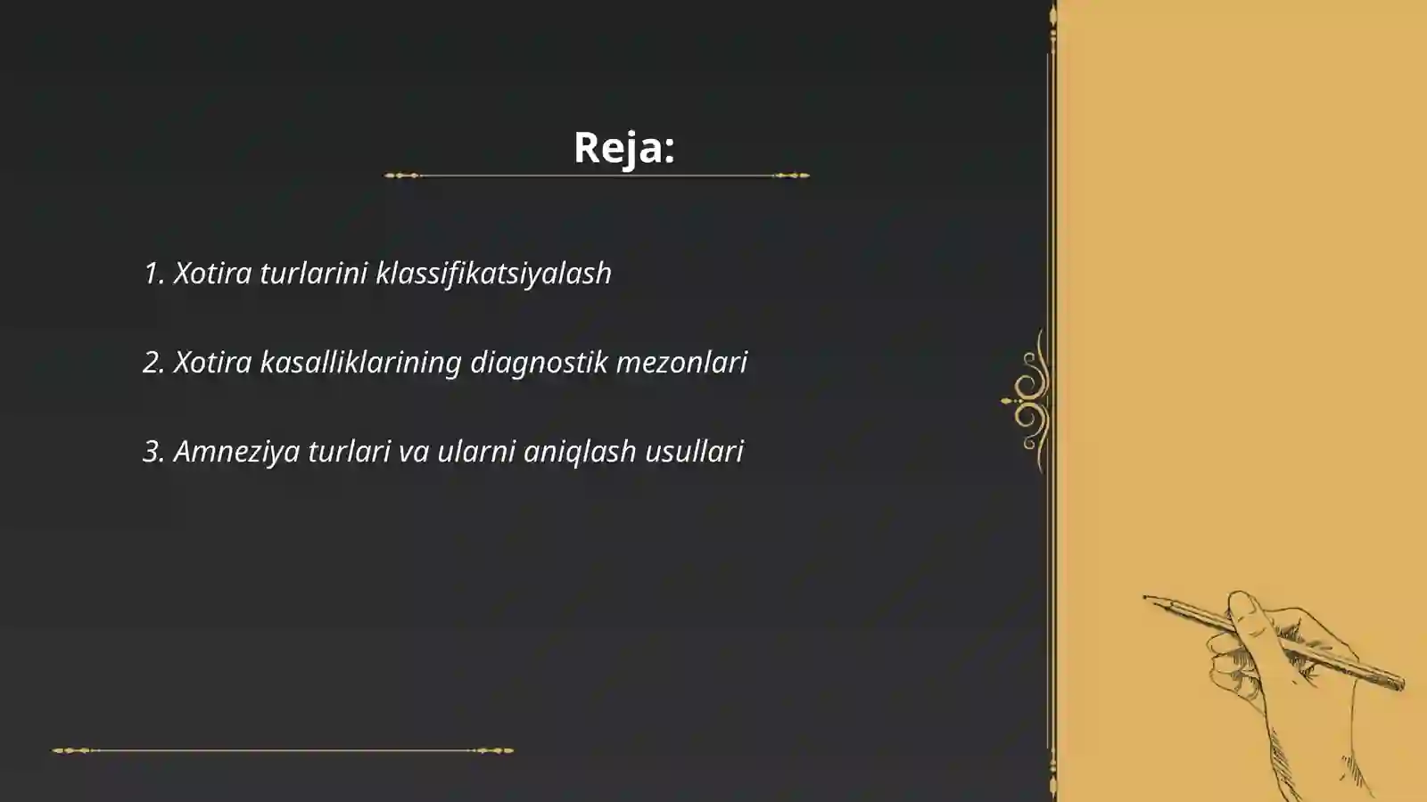 Xotirani diognostika qilish metodlari 2
