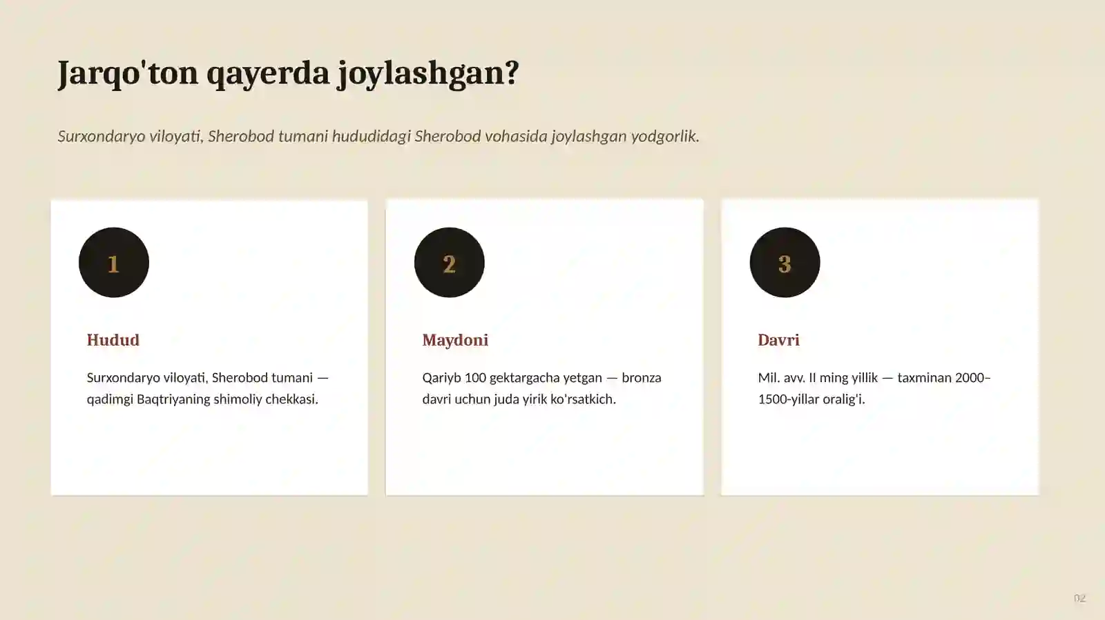 BRONZA DAVRI MARKAZIY OSIYOSI 2