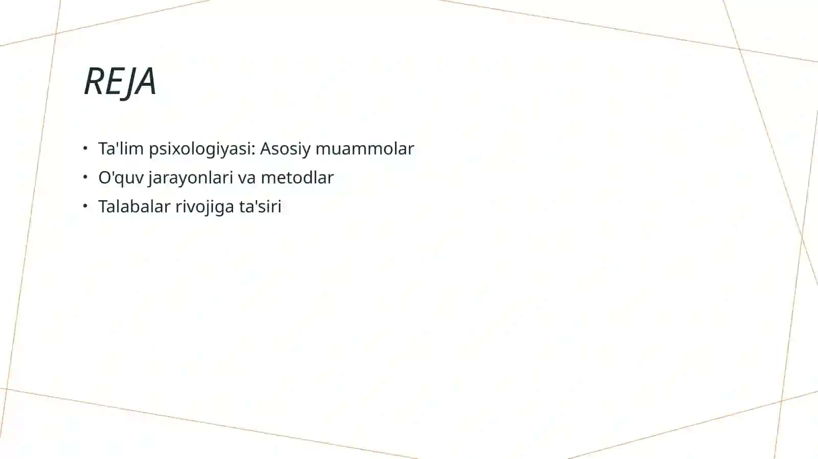 Pedagogika psixologiyaning asosiy muammolari 2