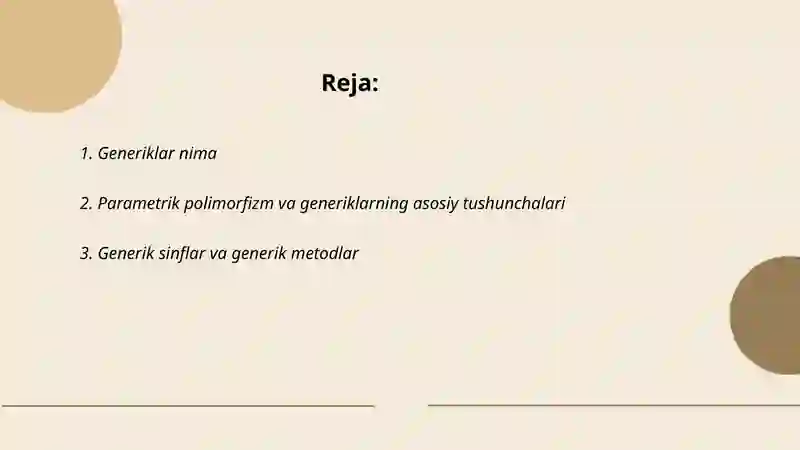 Generiklar (Generics) 2