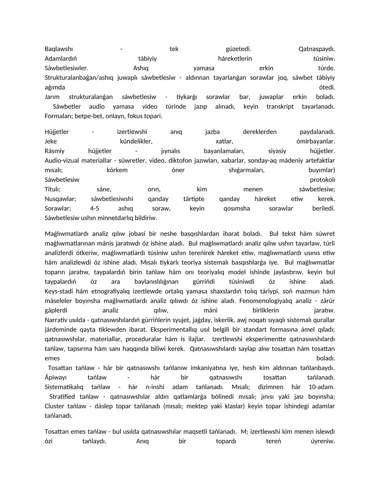 Psixologiyalıq izertlew usılları tariyxı hám klassifikaciyası 2