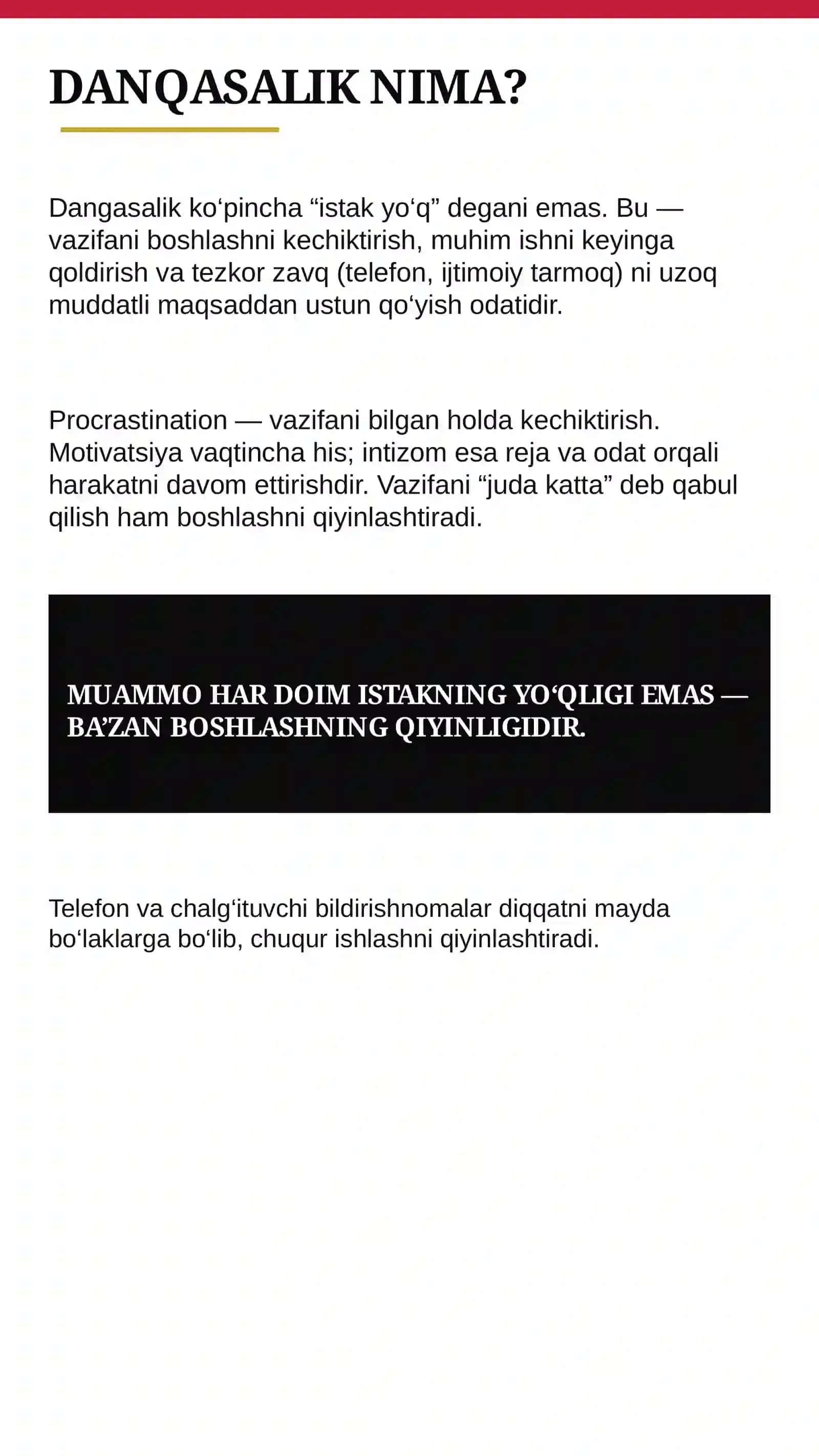 Dars qilishda unumdorlik, o‘sish va rivojlanish 2