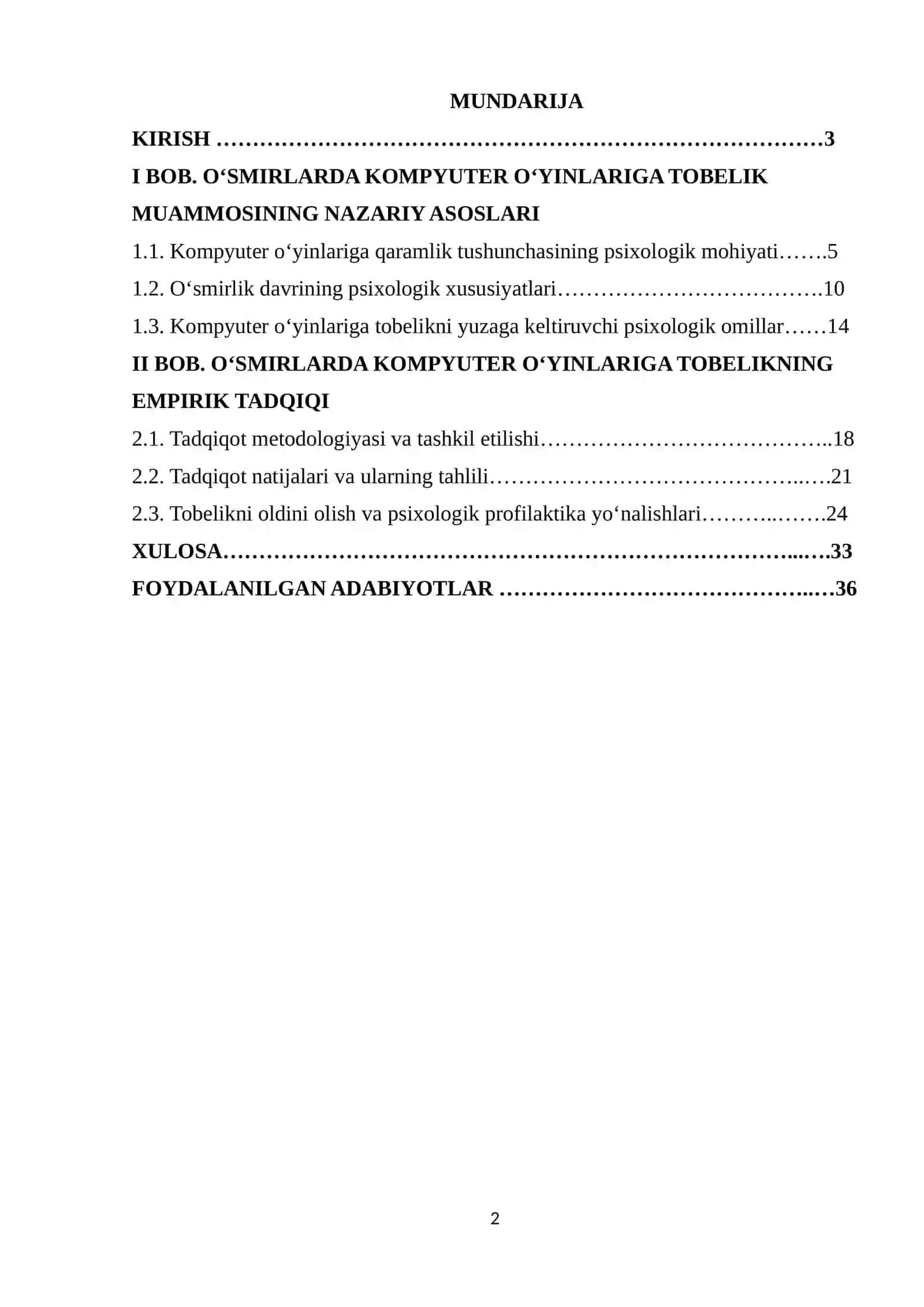 O’SMIRLARDA KOMPYUTER O’YINLARIGA BO’LGAN TOBELIKNING PSIXOLOGIK OMILLARI 2