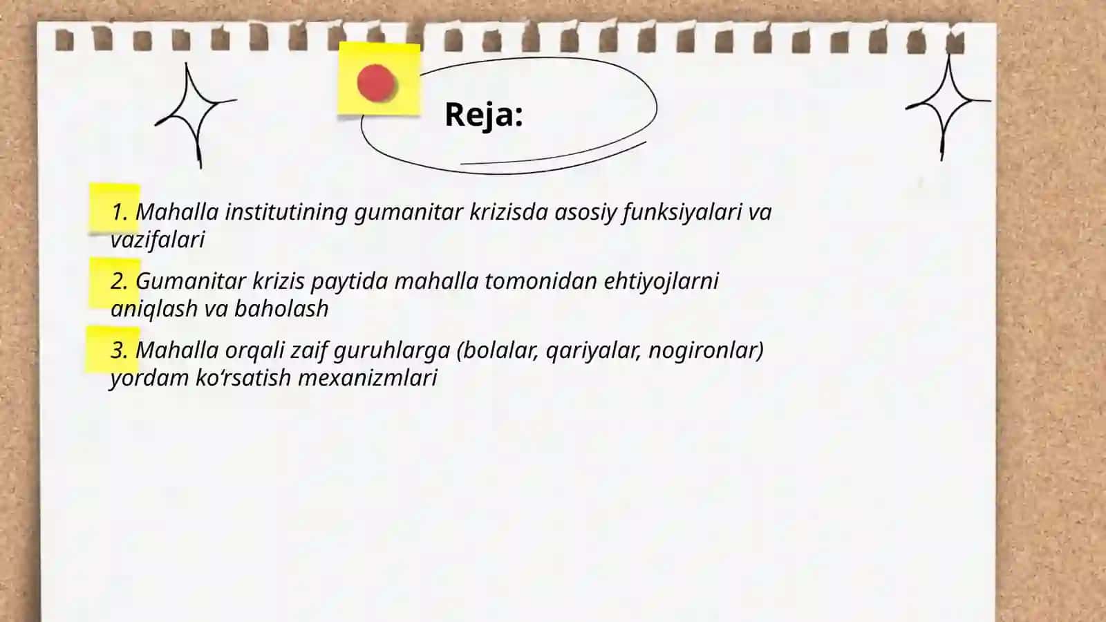 Ijtimoiy ishda mahalla institutining o‘rni gumanitar krizis paytida 2