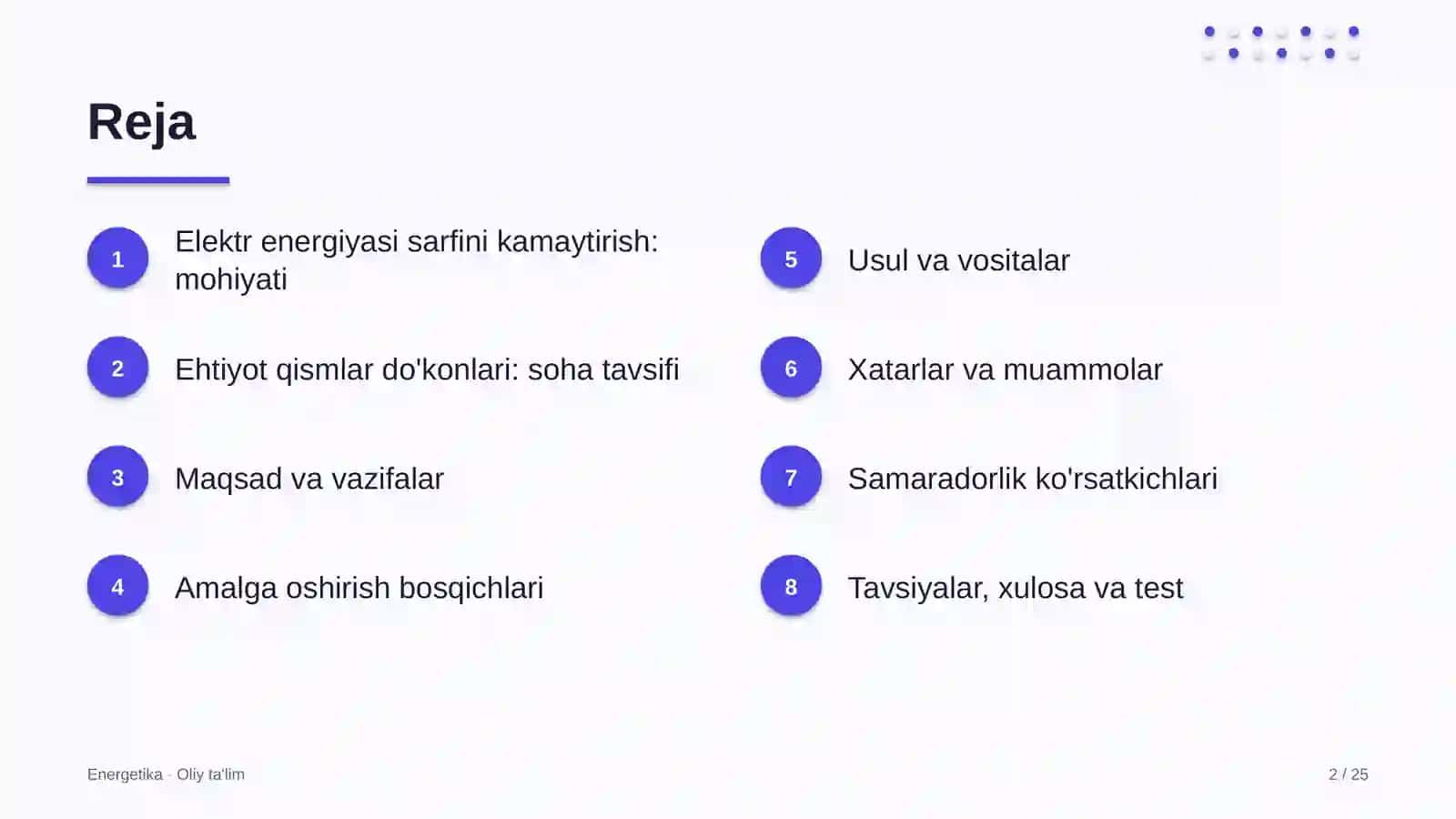 ehtiyot qismlar do'konlarida elektr energiyasi sarfini kamaytirish 6853 2