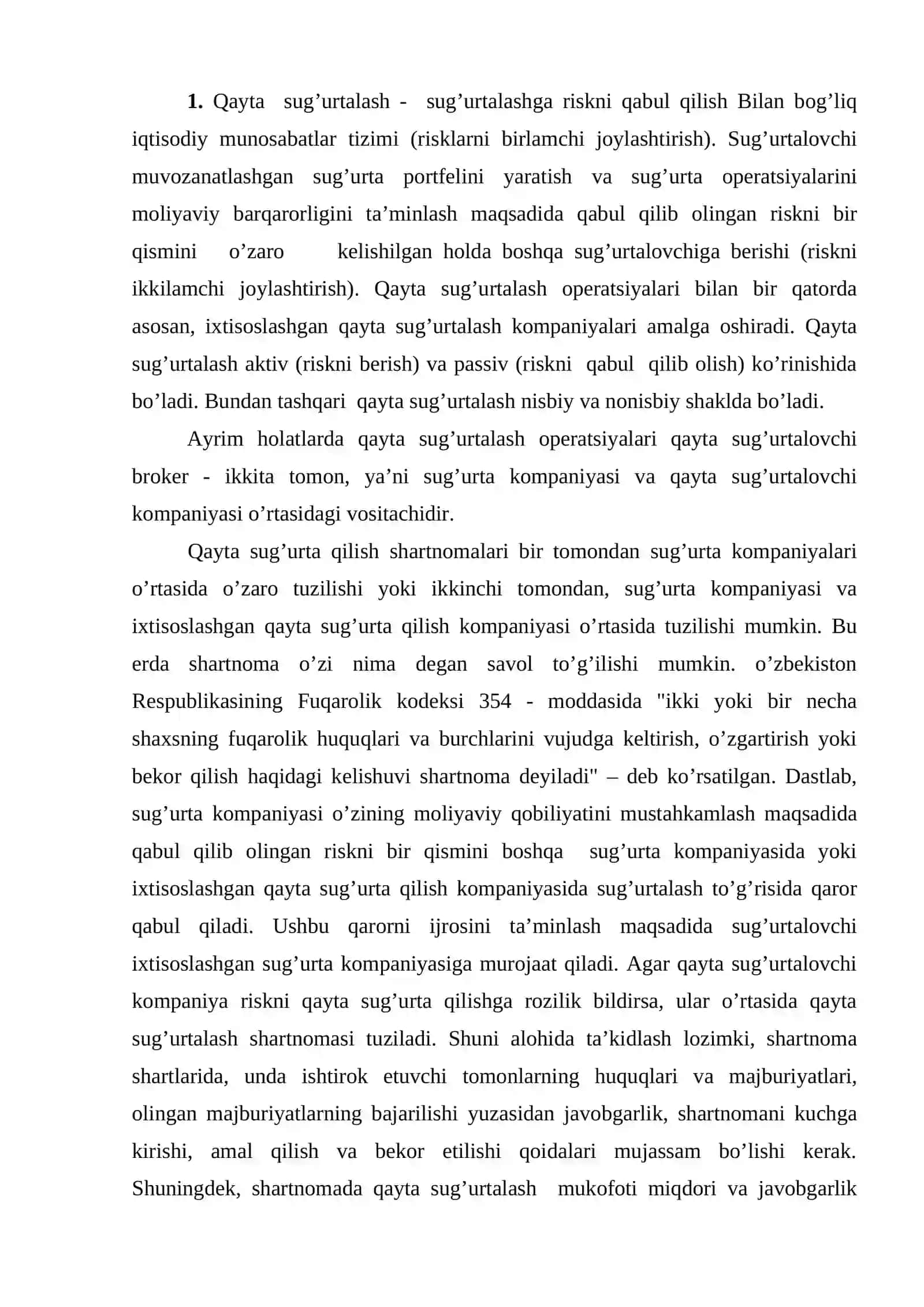 Qayta sug’urta 2