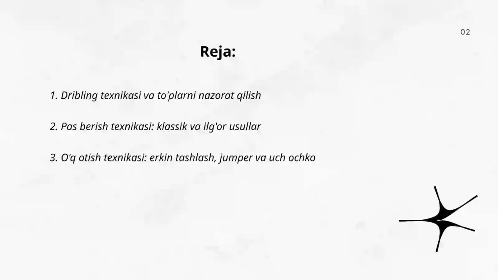 Basketbol o'yini texnikasi va taktikasi 2