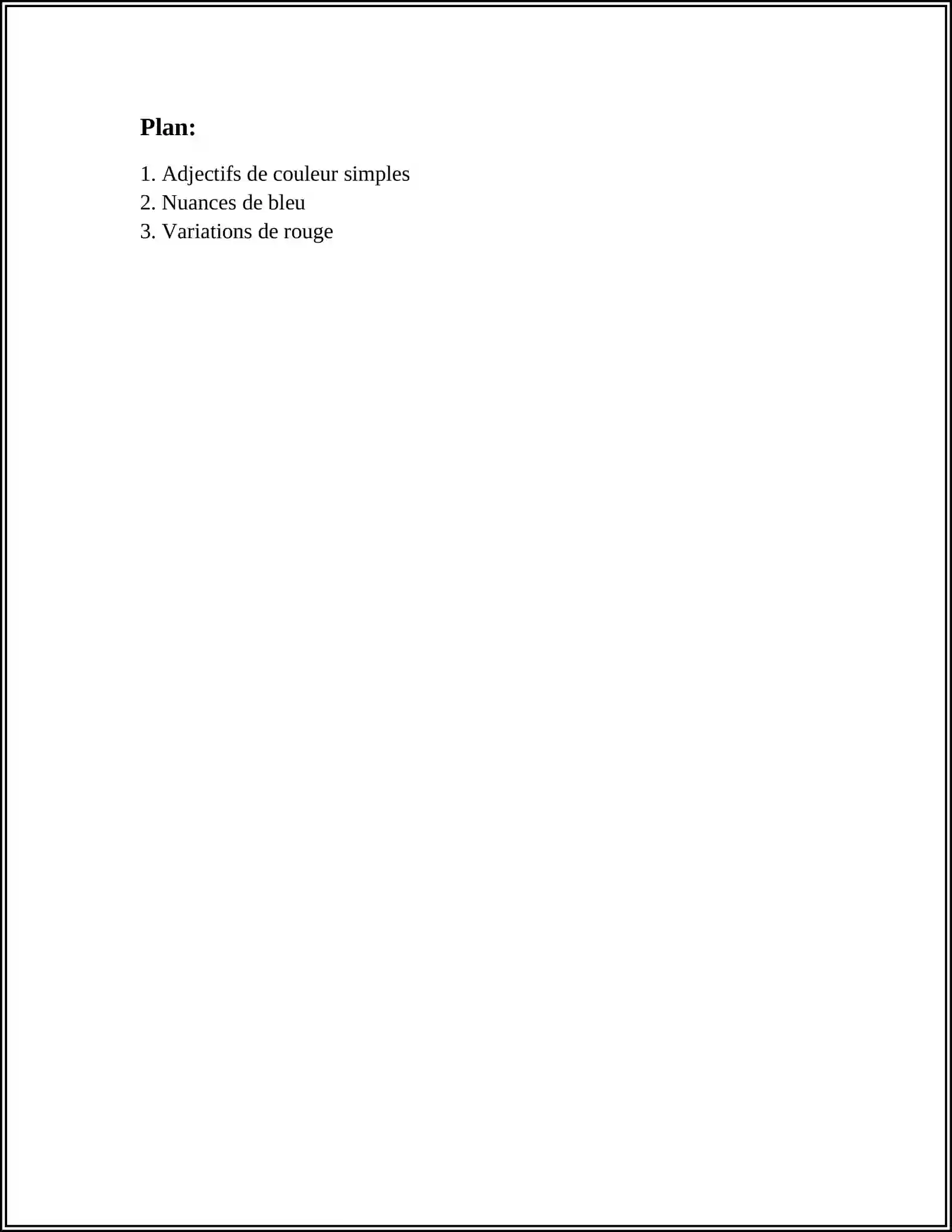 Adjectifs de couleur 2
