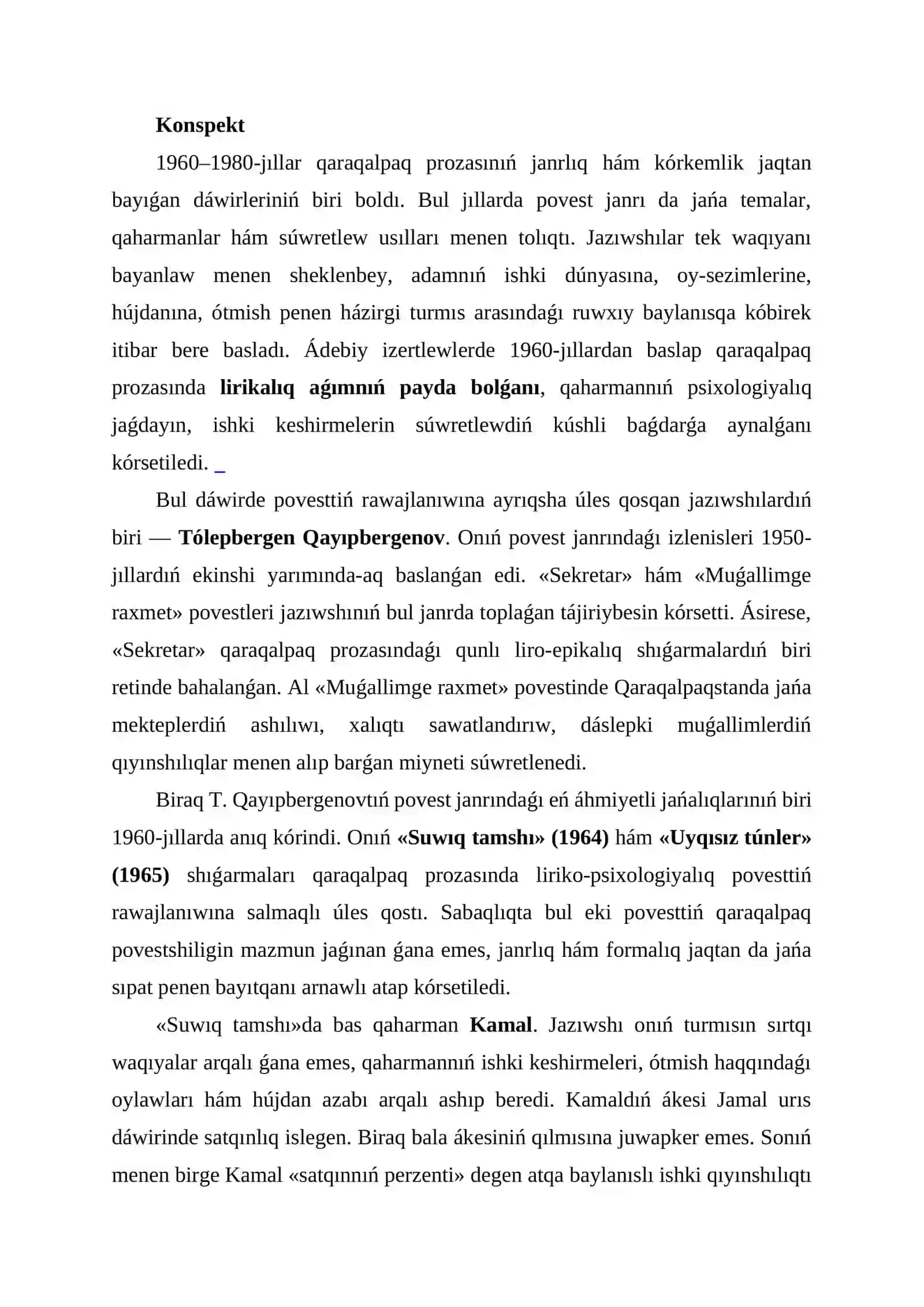 Qaraqalpaq Povestleri 1960-1980-jıllardaǵı 2