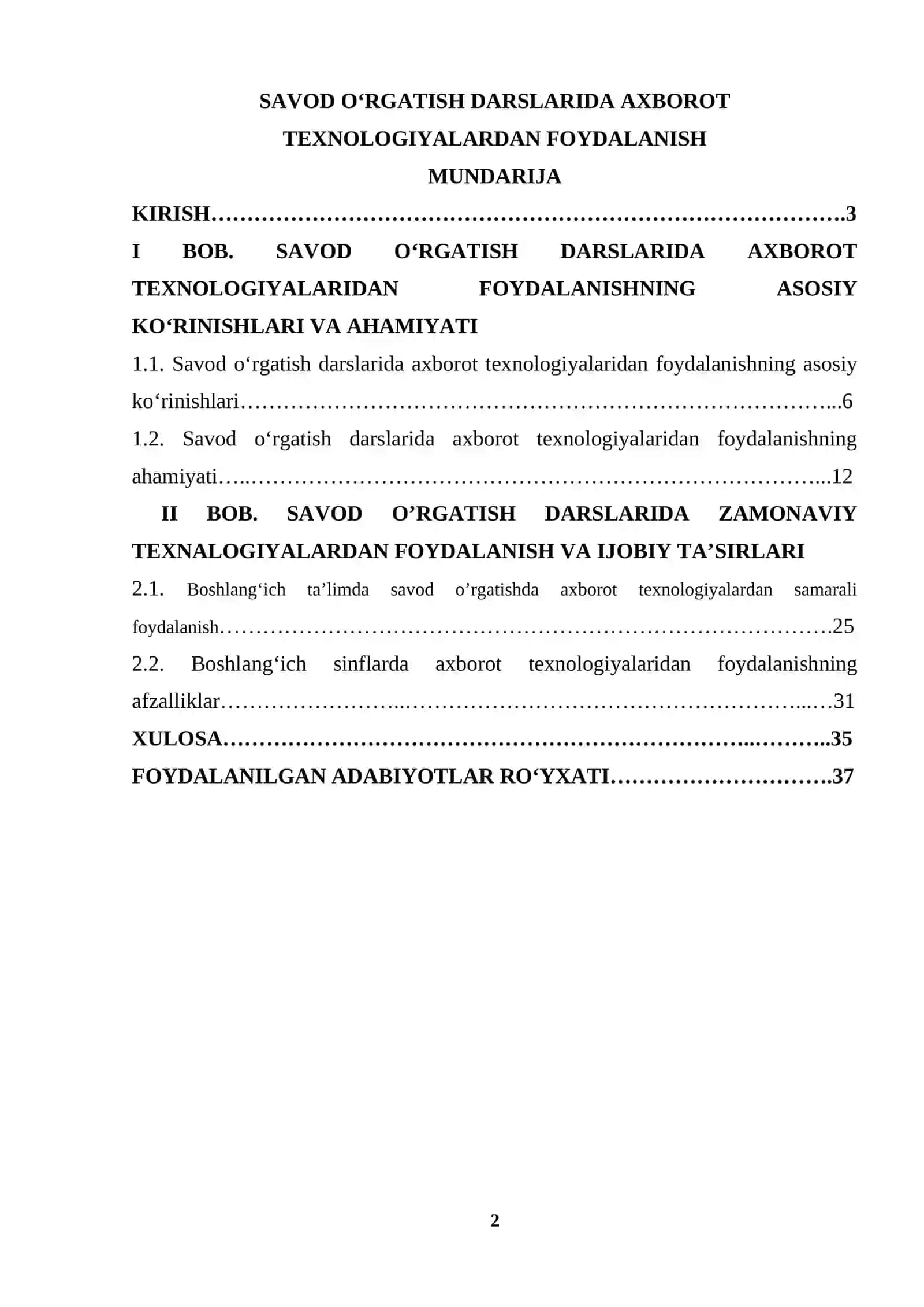 Savod o‘rgatish darslarida axborot texnologiyalardan foydalanish 2