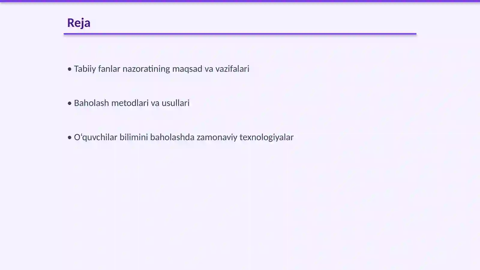 Tabiiy fanlar bo‘yicha o‘quvchilar bilimini nazorat qilish va baholash 2