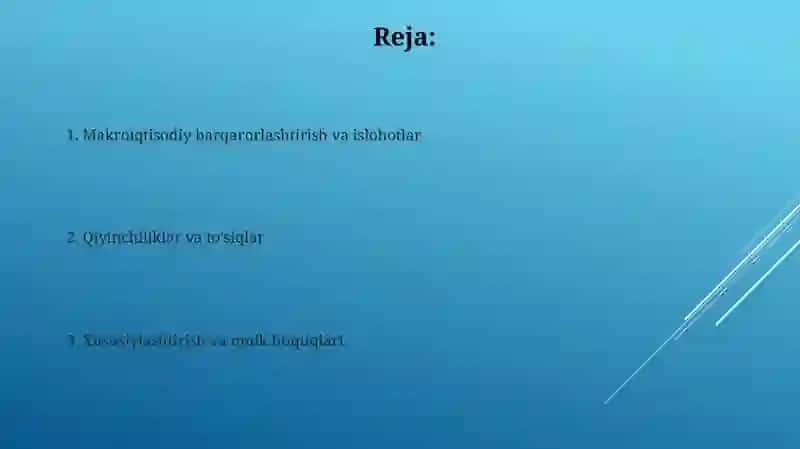 O'zbekistonda bozor iqtisodiyotiga o'tishning xususiyatlari 2