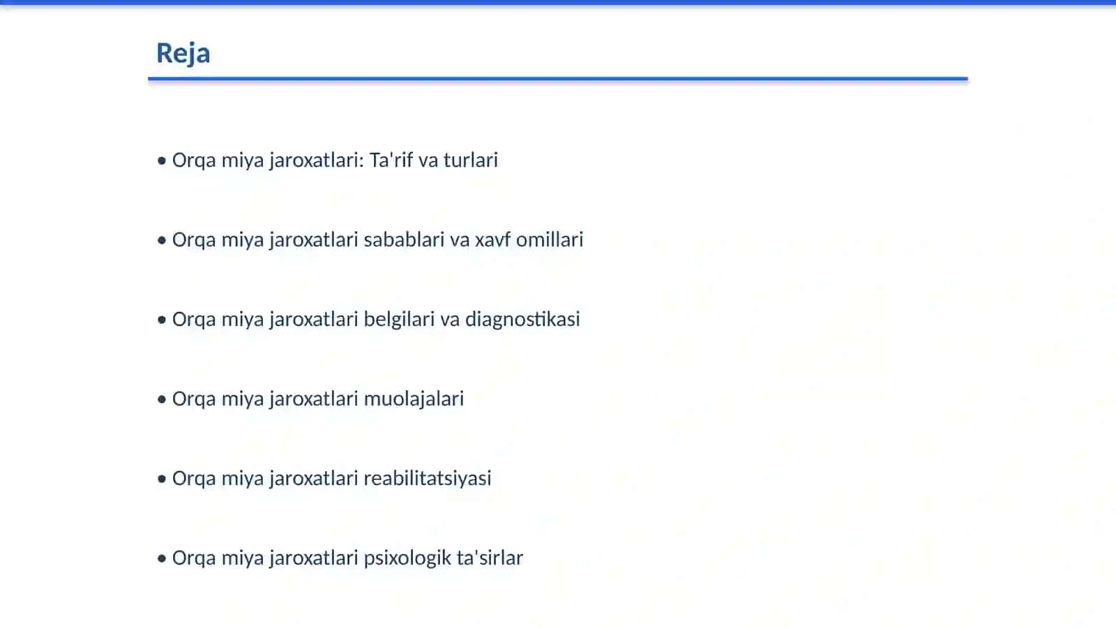 Orqa miya jaroxatlari 2