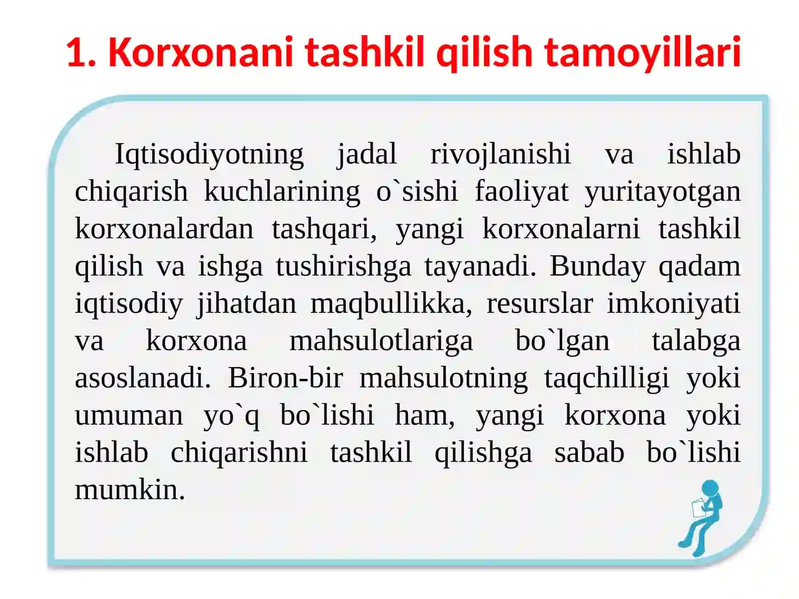KORXONANI TASHKIL QILISH VA UNING FAOLIYATINI TO`XTATISH 2